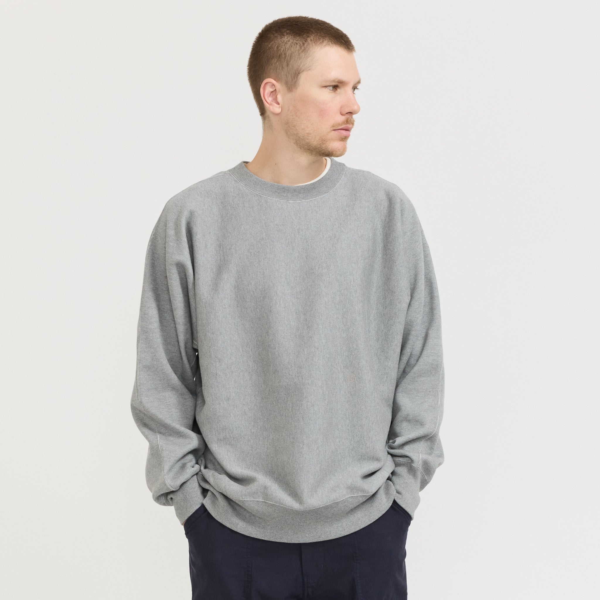 Crew Neck Sweat Heather Grey