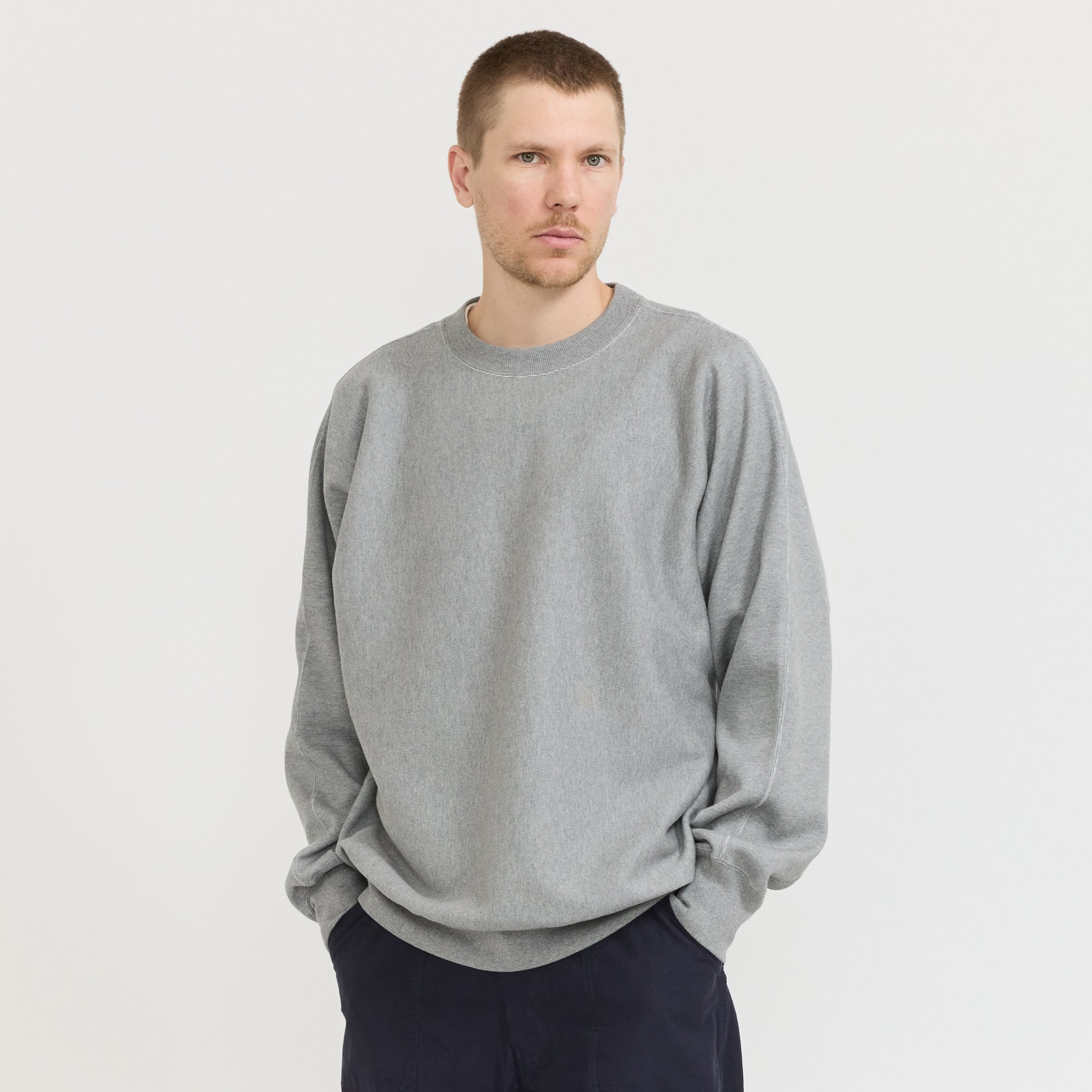 Crew Neck Sweat Heather Grey