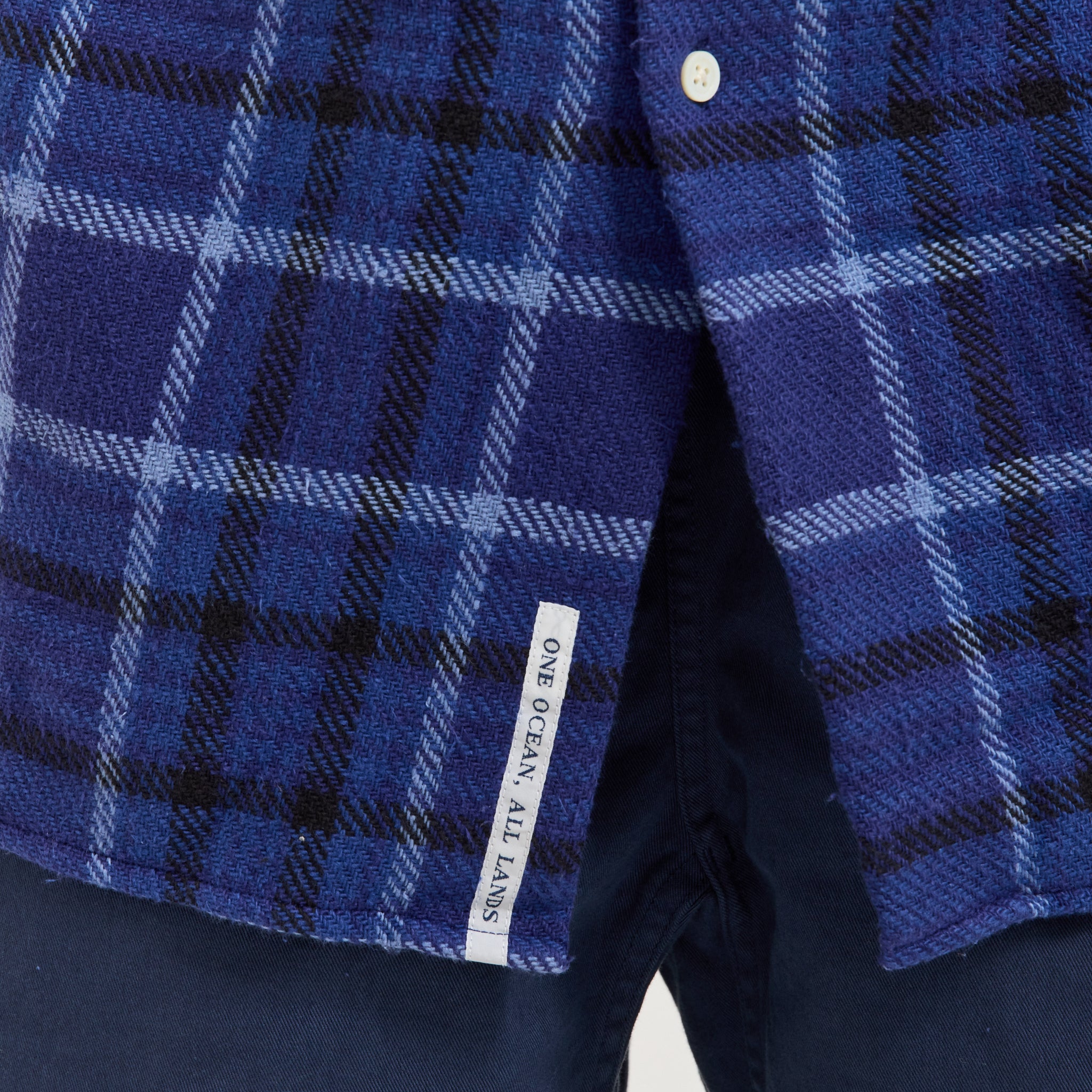 Heavy Flannel Shirt Navy