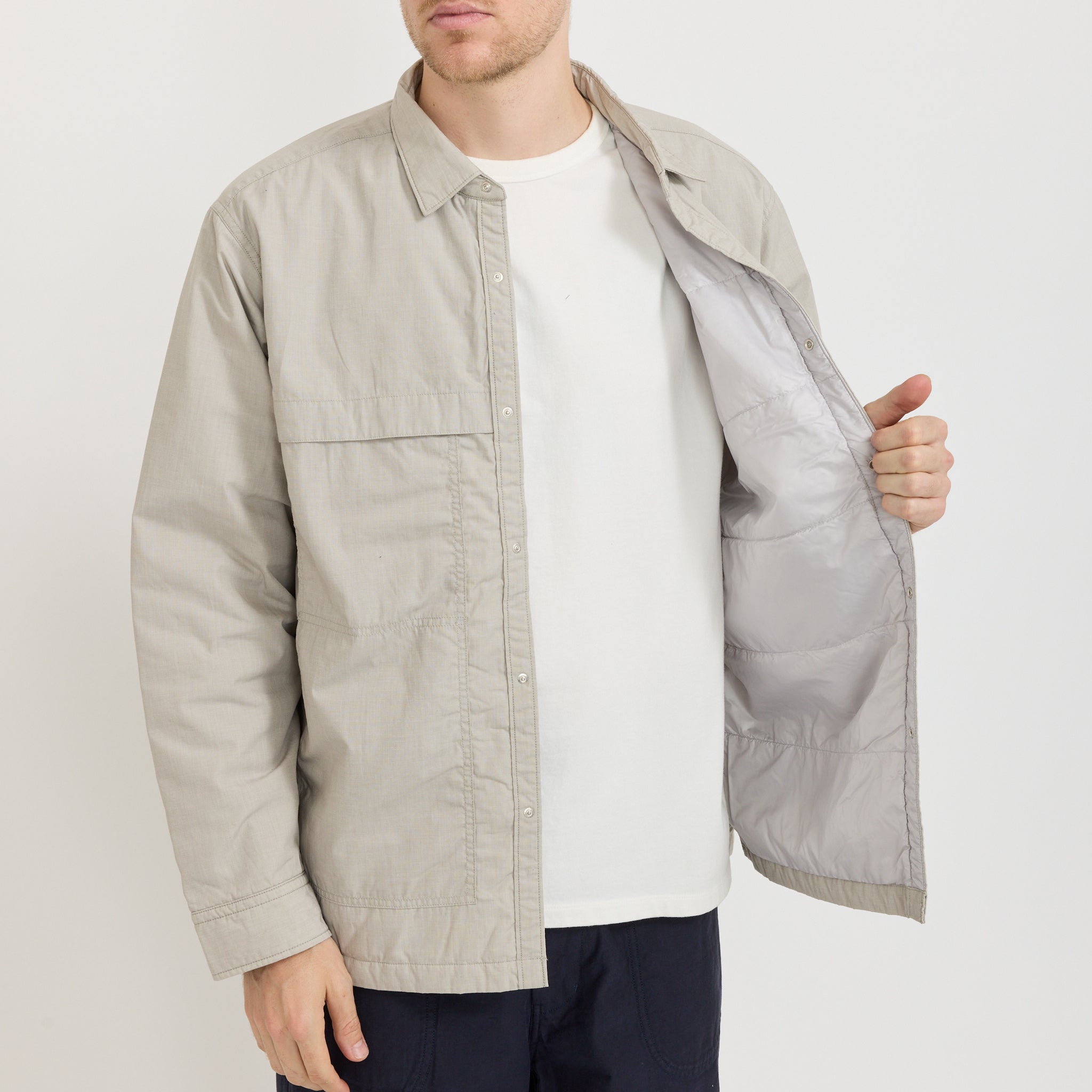 Insulation Shirt Jacket Beige