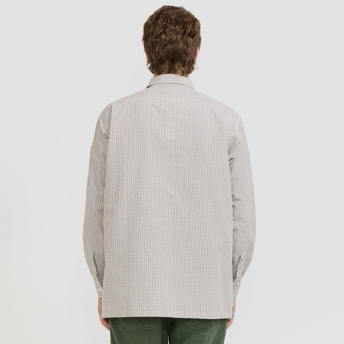 Micro Plaid Wind Shirt Gray