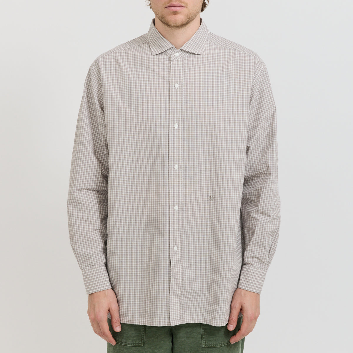 Micro Plaid Wind Shirt Gray