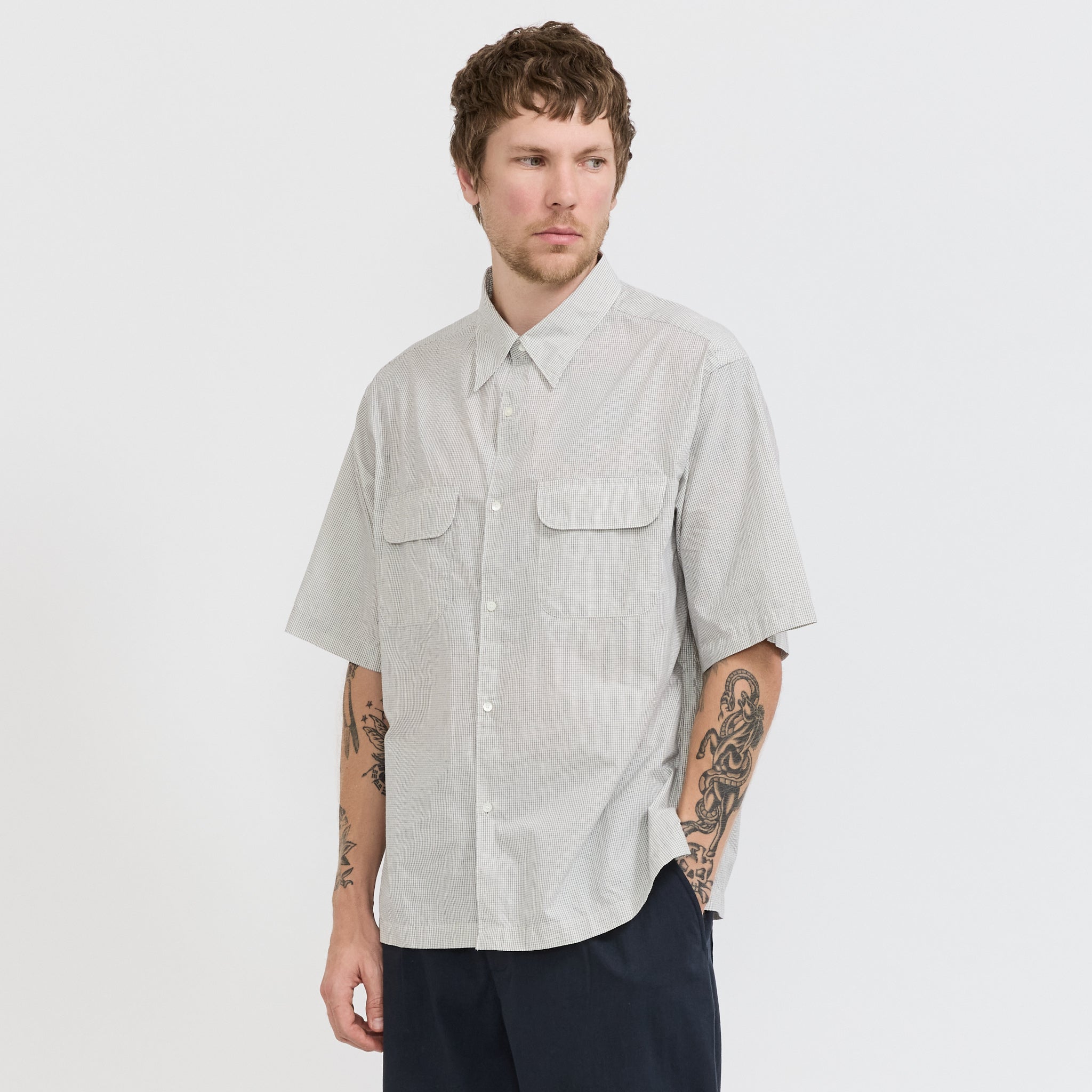 Regular Collar S/S Shirt Natural