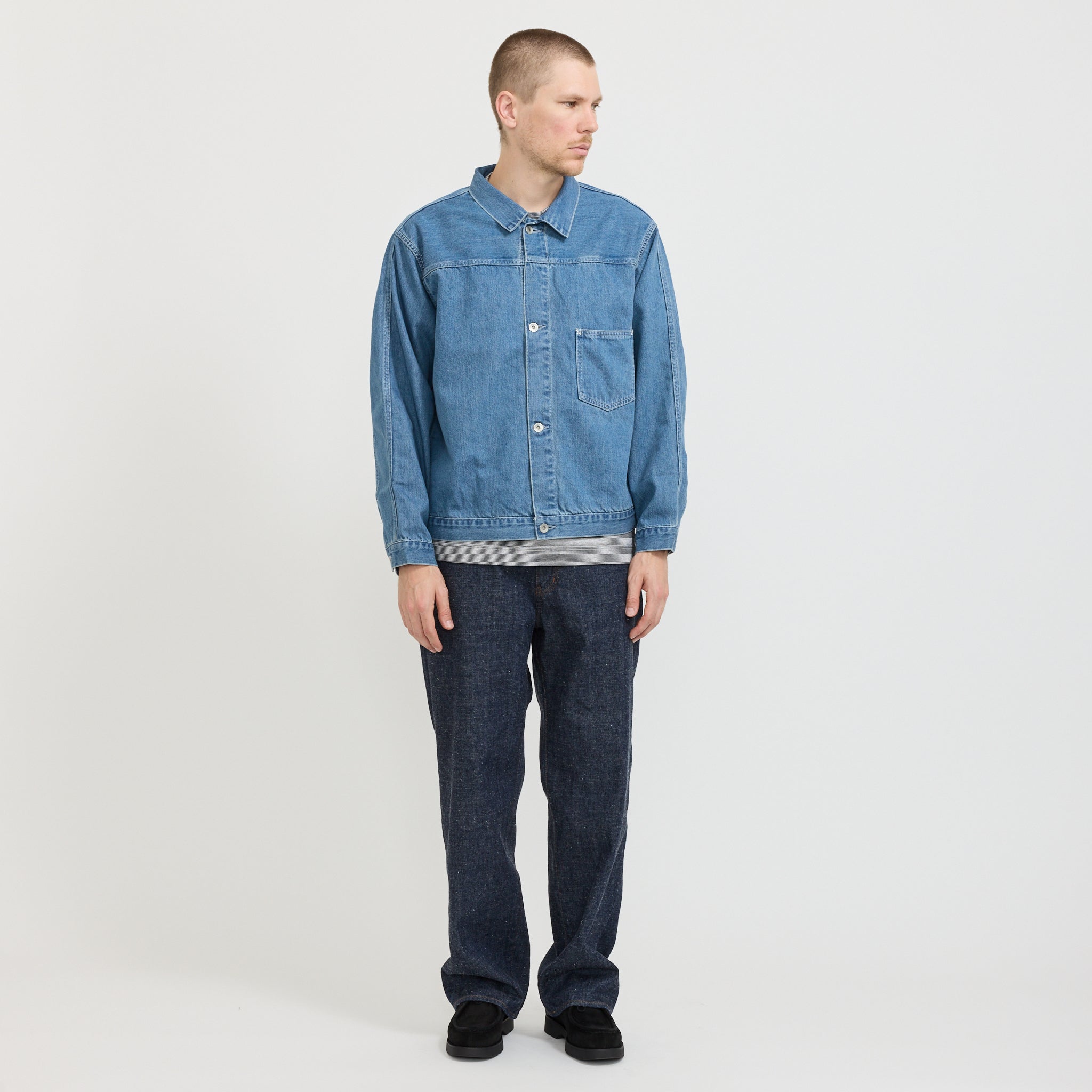 Short Denim Jacket Light Indigo