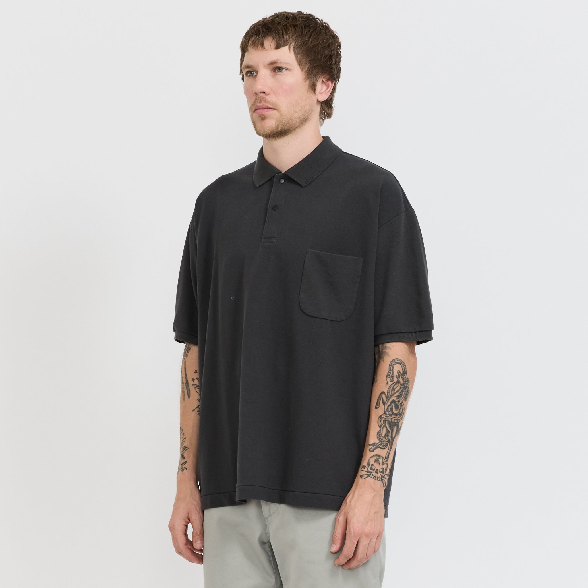 S/S Polo Shirt Charcoal