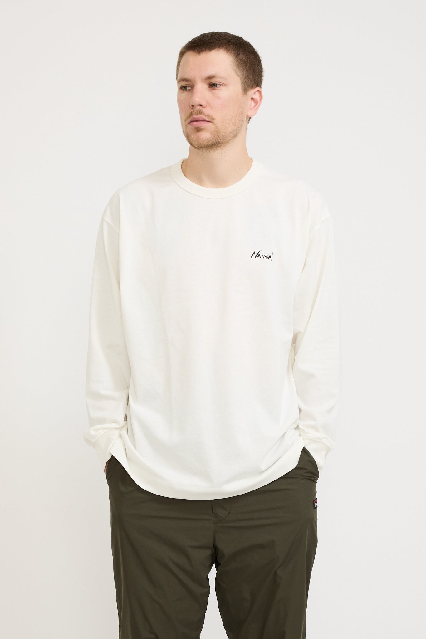 Nanga | Eco Hybrid Life Is A Journey L/S T-Shirt White | Maplestore