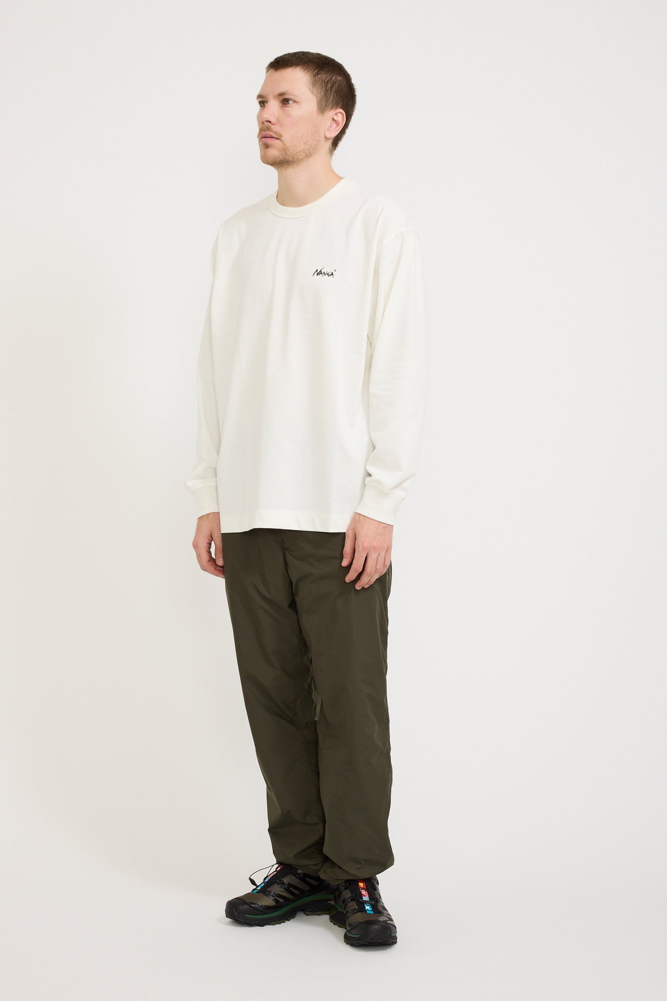 Nanga | Eco Hybrid Life Is A Journey L/S T-Shirt White | Maplestore