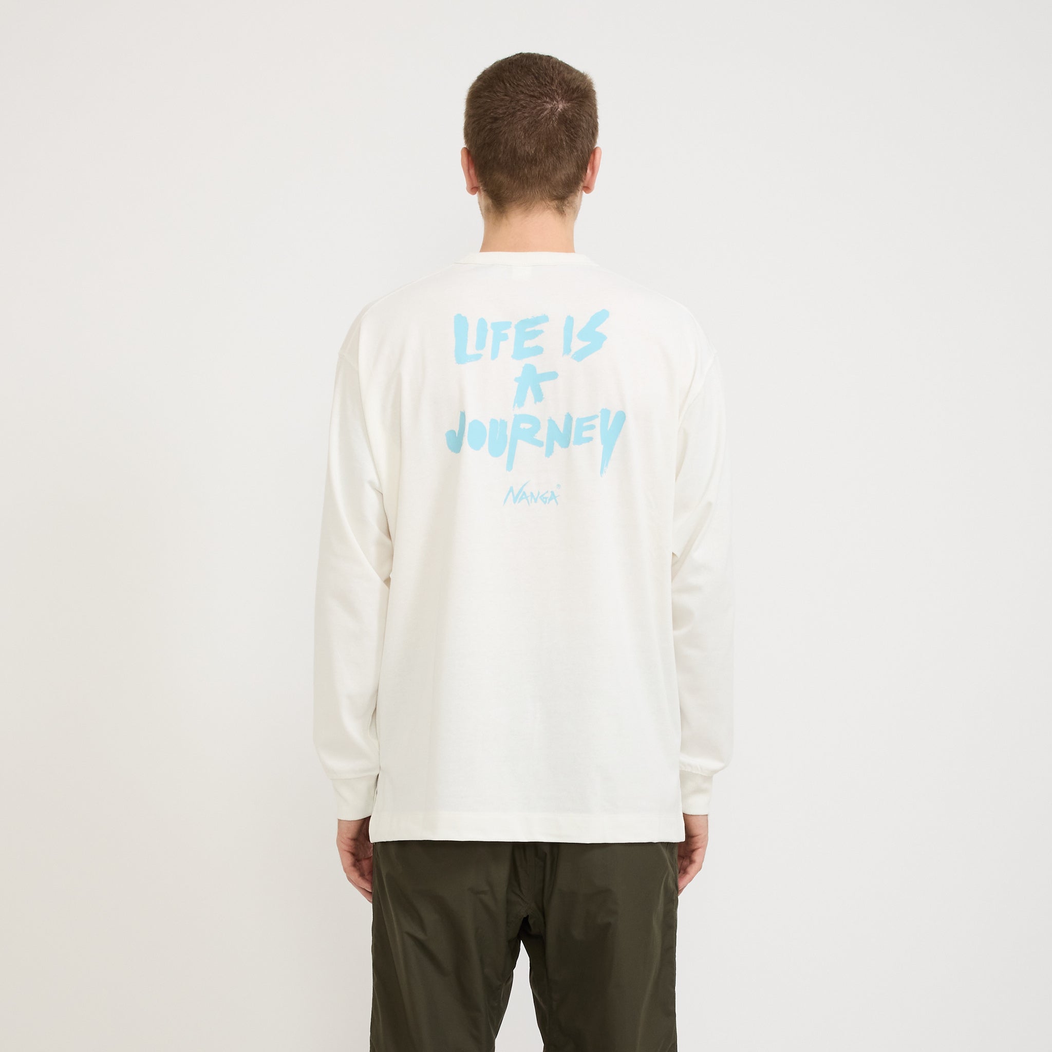 Eco Hybrid Life Is A Journey L/S T-Shirt White