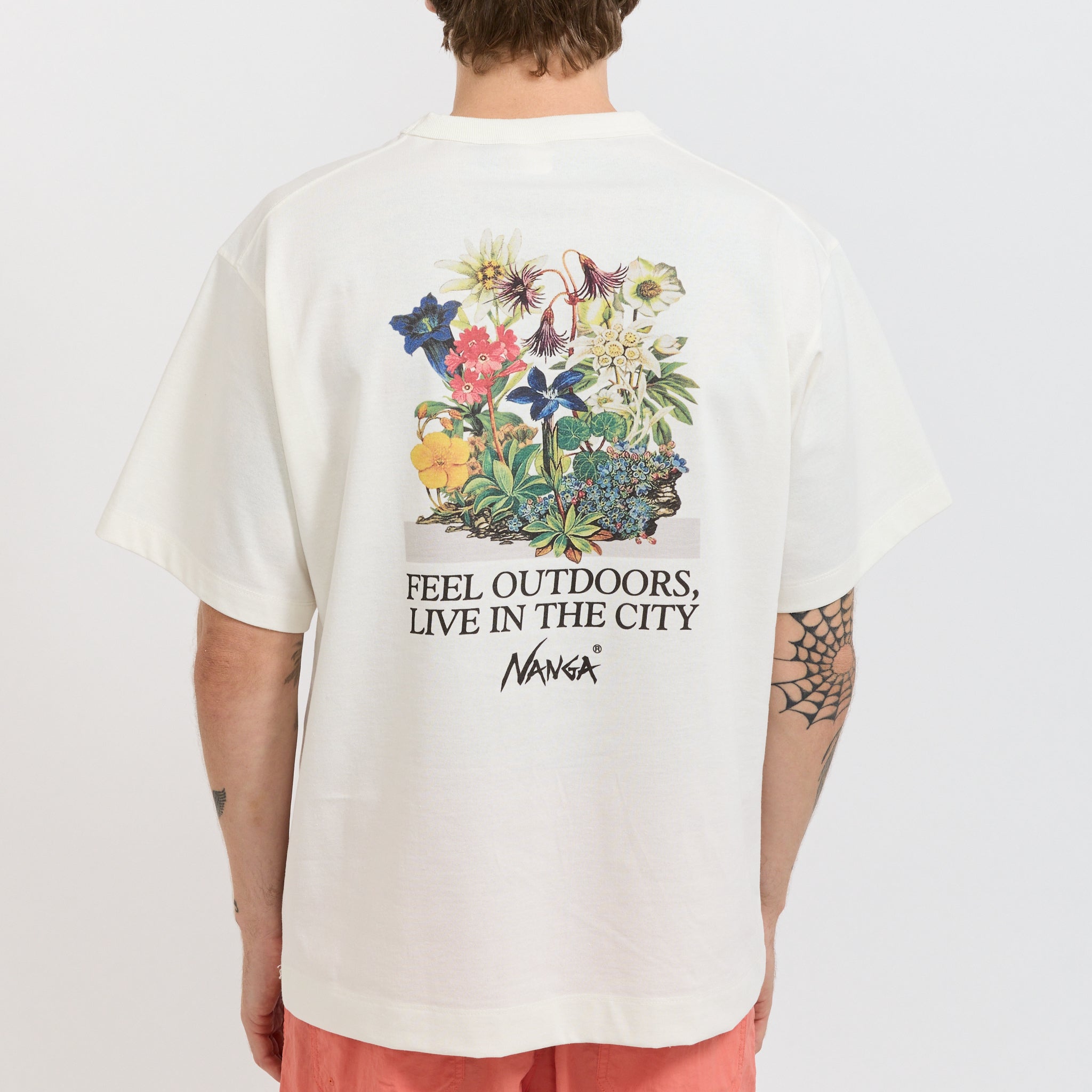 Eco Hybrid Vintage Flower Tee White
