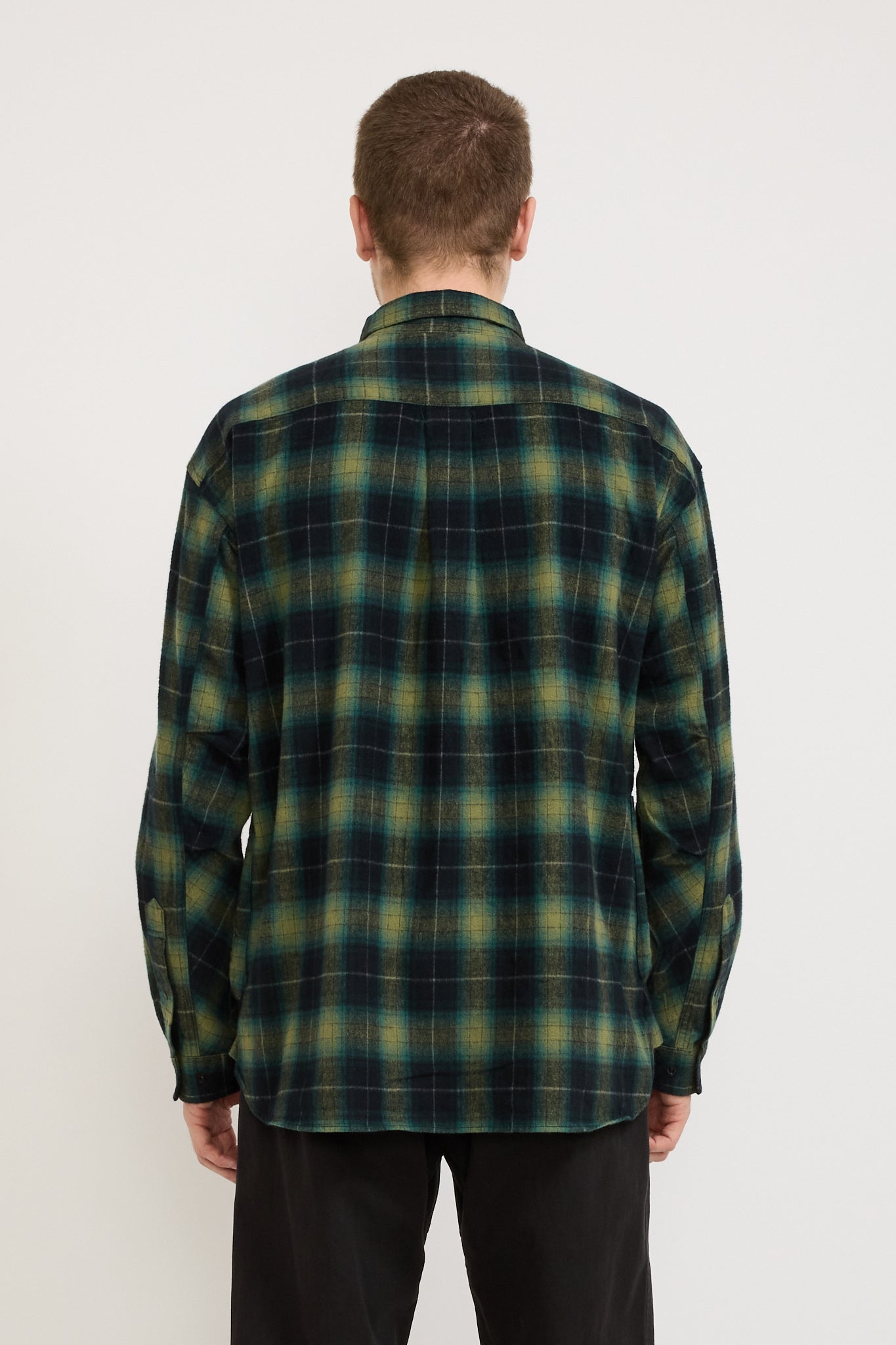 Fade Plaid Camp Shirt Green