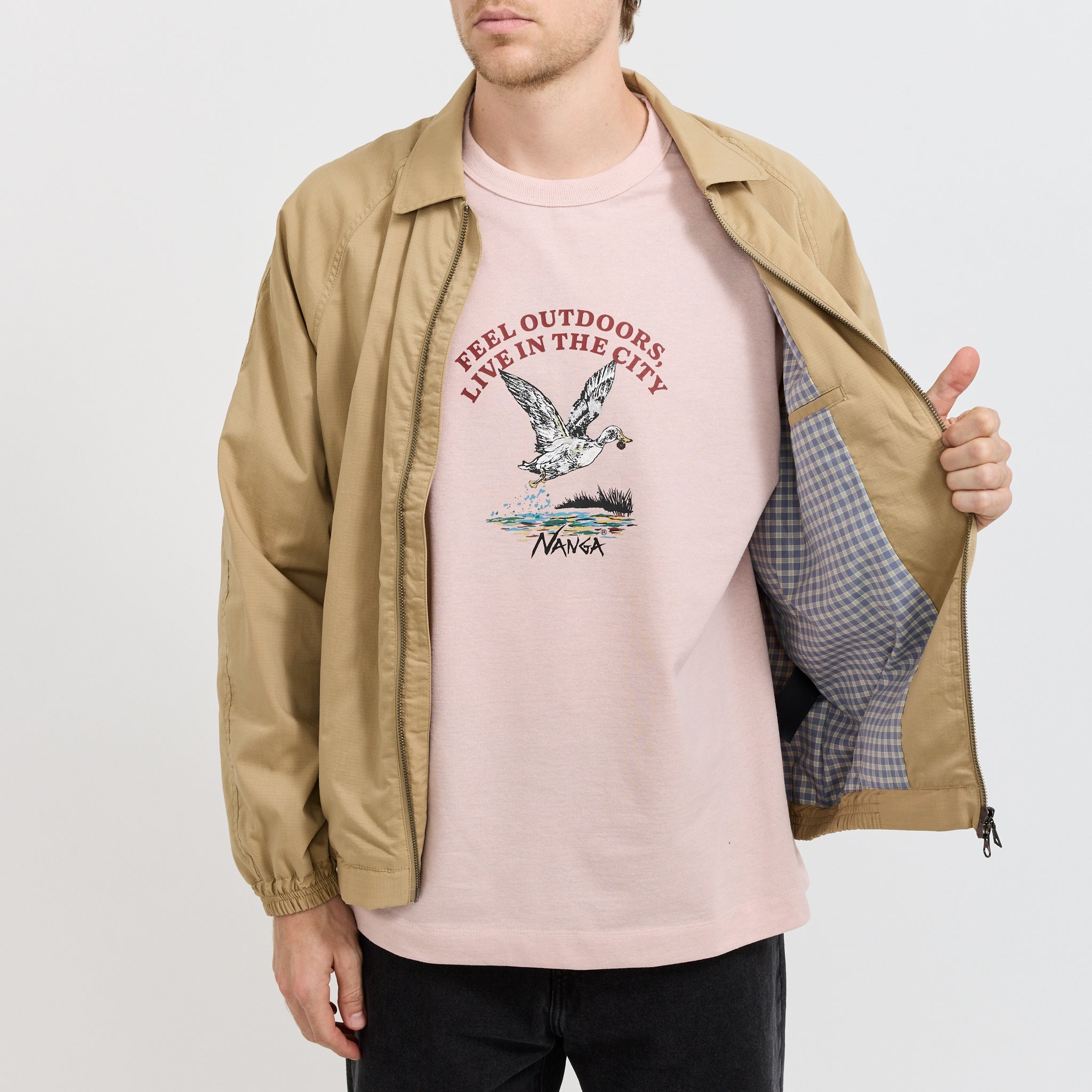 Hinoc Ripstop Drizzler Jacket Beige