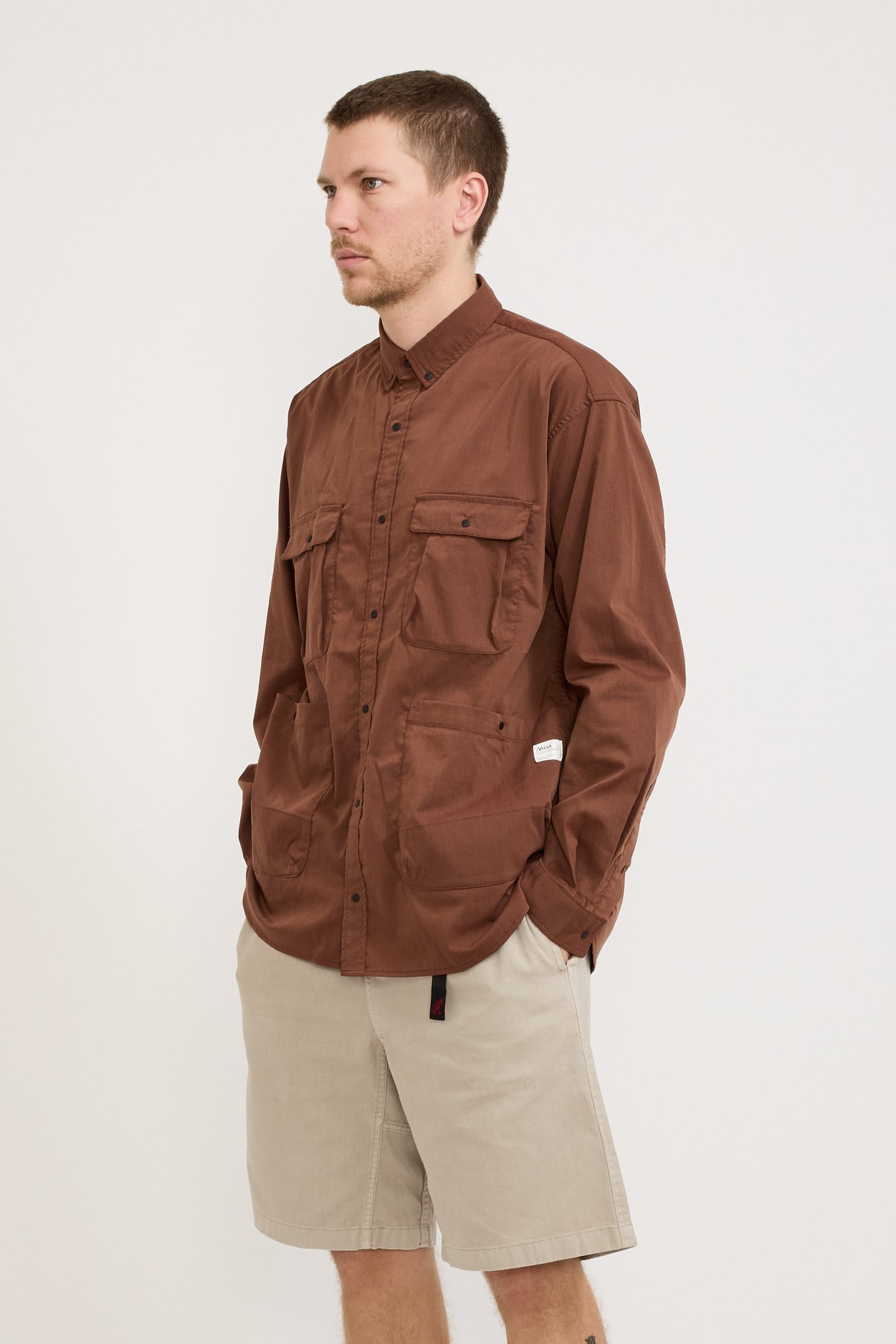 Hinoc Ripstop Camp Shirt Brown