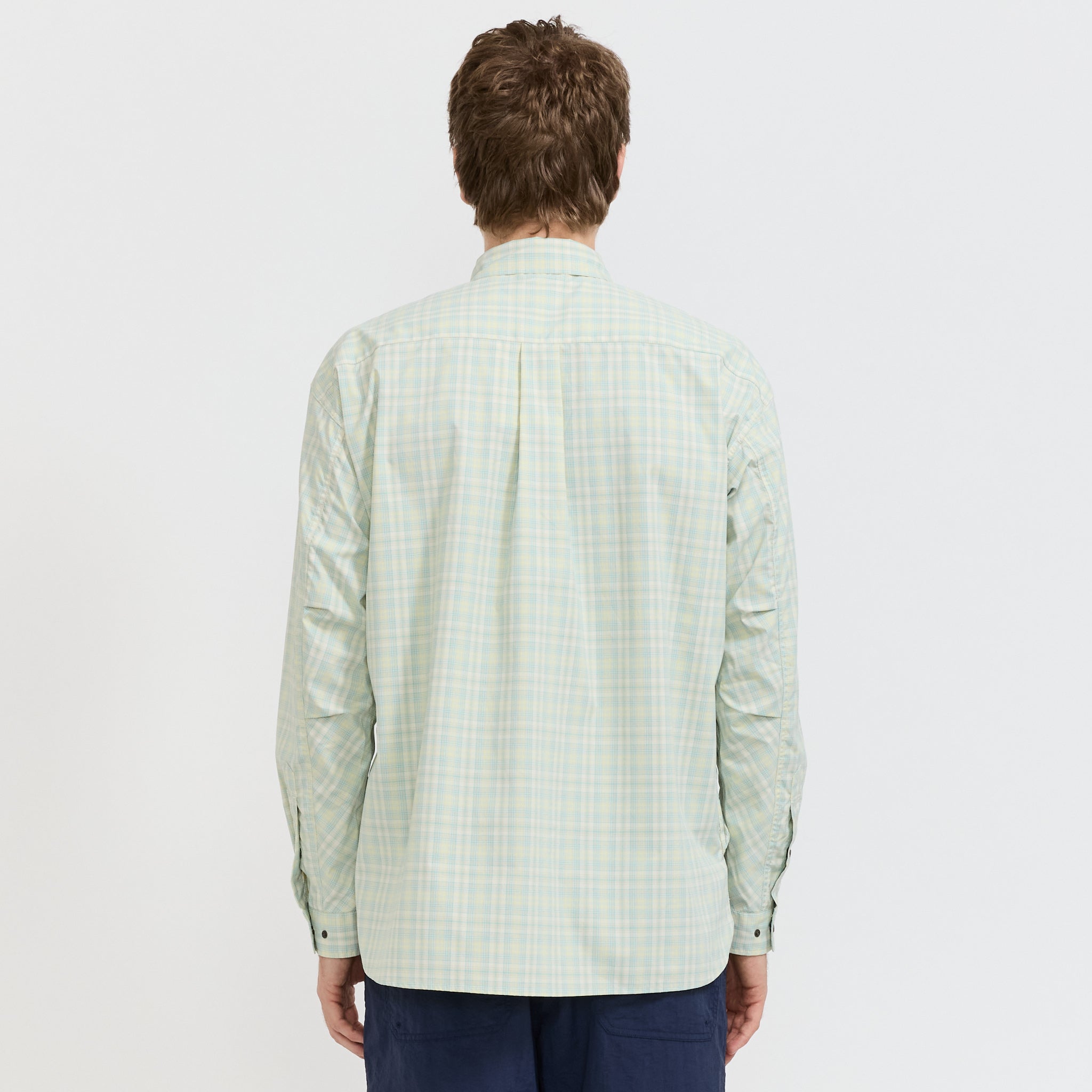 Mini Plaid Camp Shirt Beige