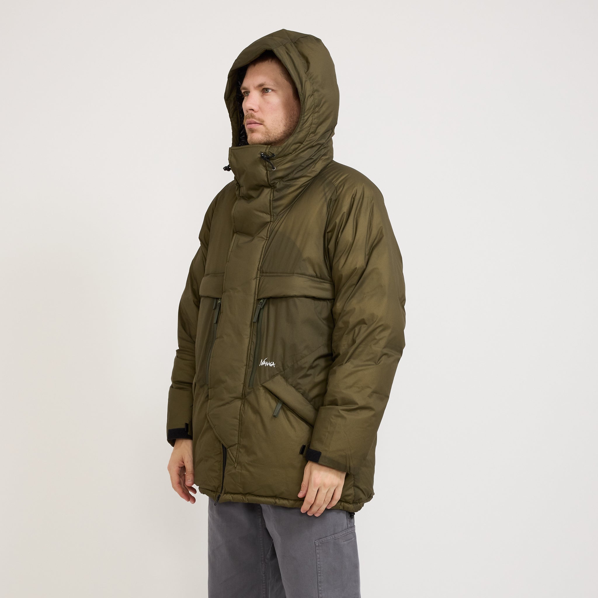 Nanga | Mountain Belay Coat Khaki | Maplestore