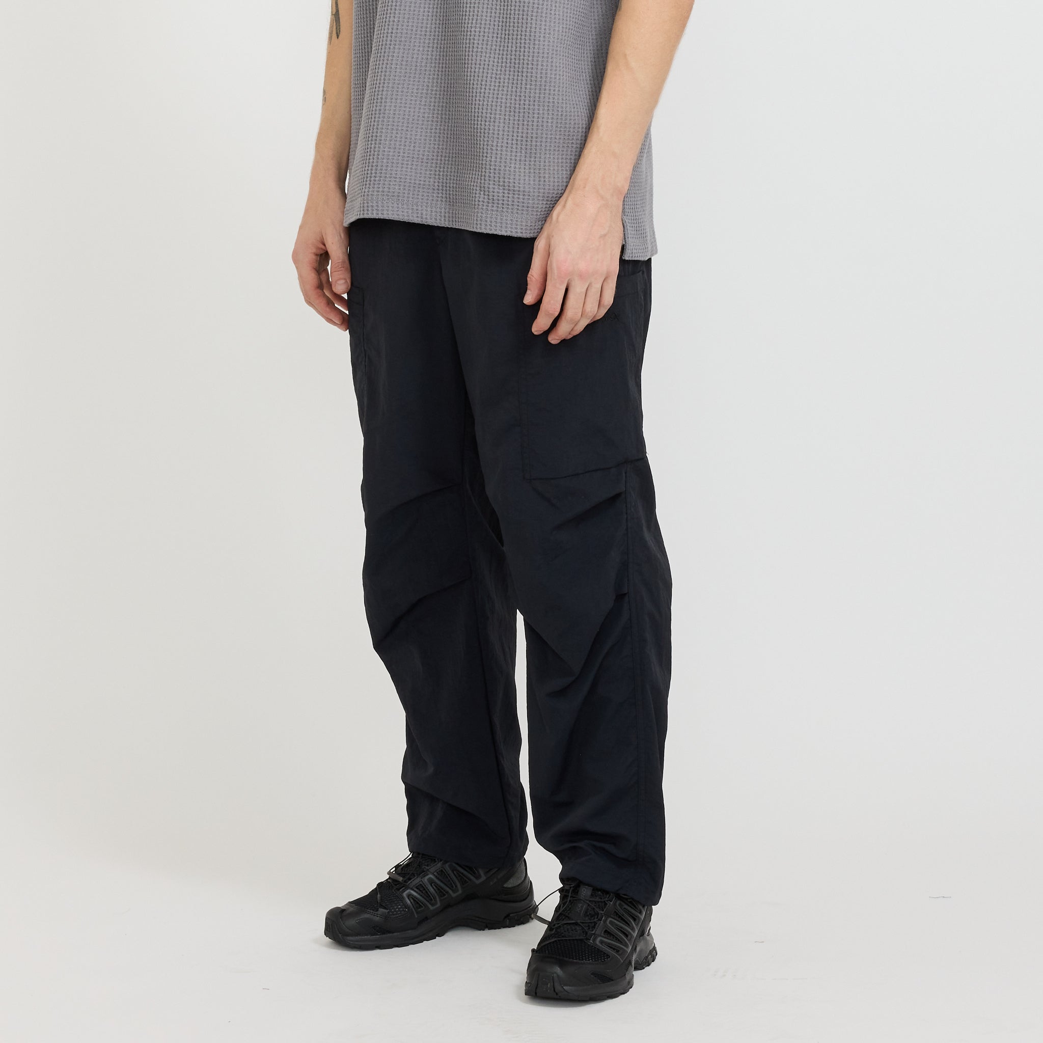 Nylon Tusser Cargo Pants Black