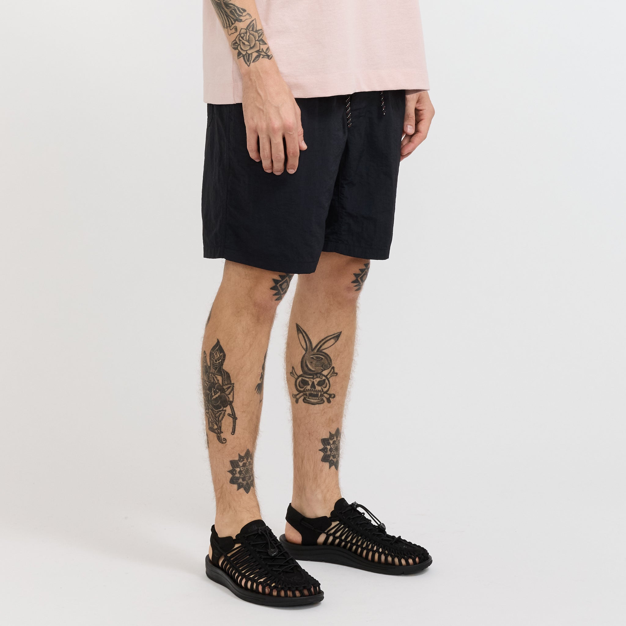 Nylon Tusser Easy Shorts Black
