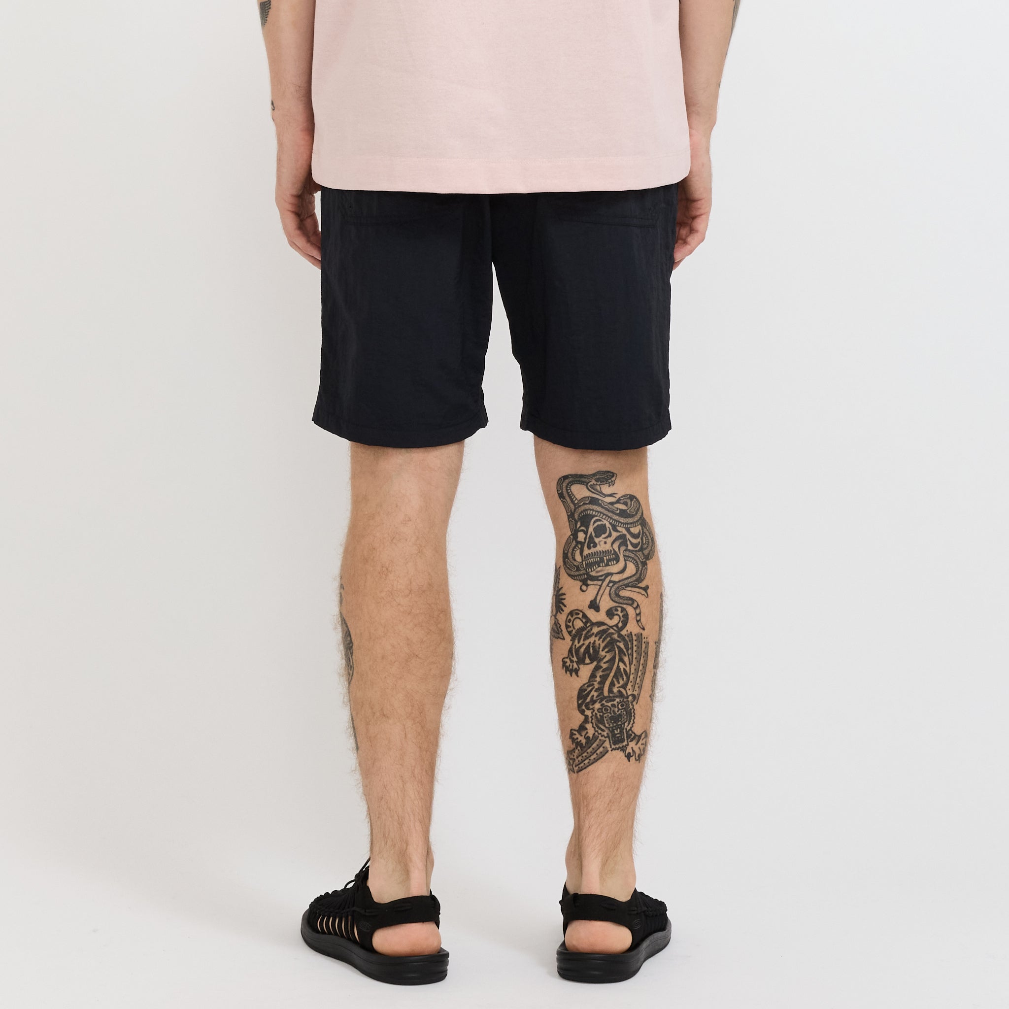 Nylon Tusser Easy Shorts Black