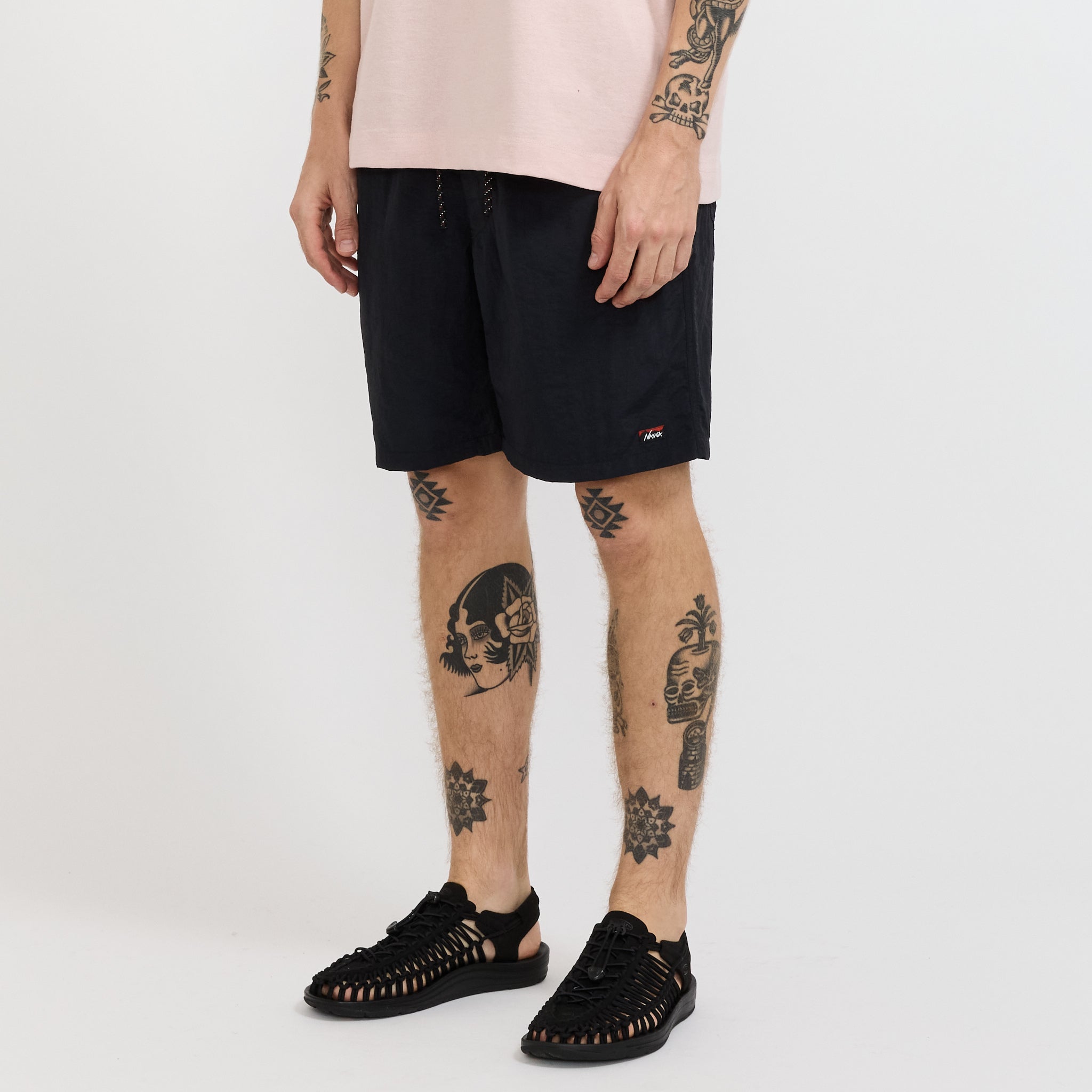 Nylon Tusser Easy Shorts Black