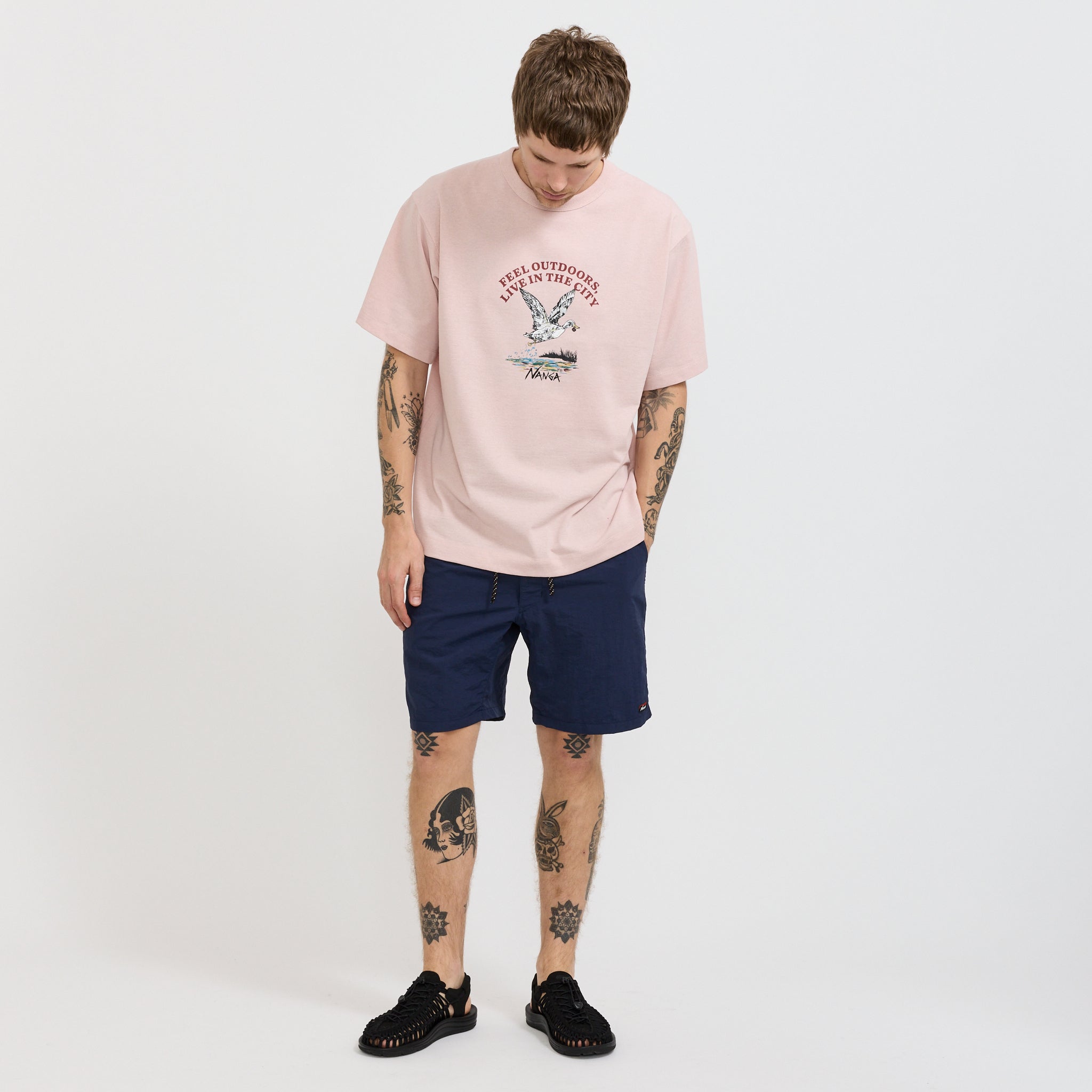 Nylon Tusser Easy Shorts Navy