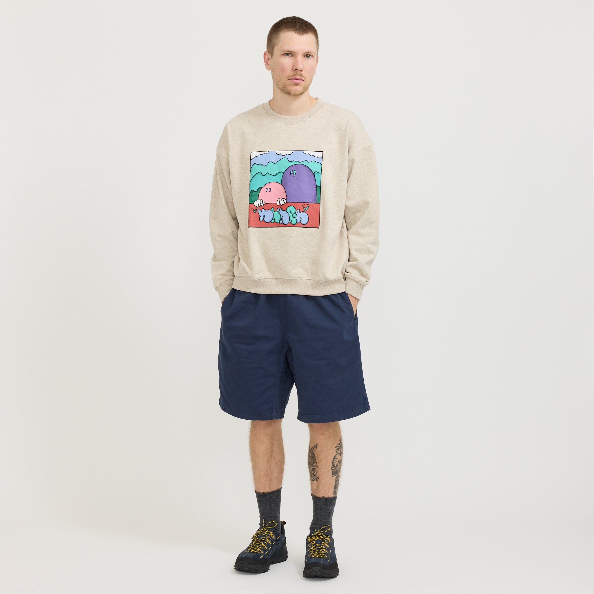 Nanga x Ryuji Kamiyama Sweat Oatmeal