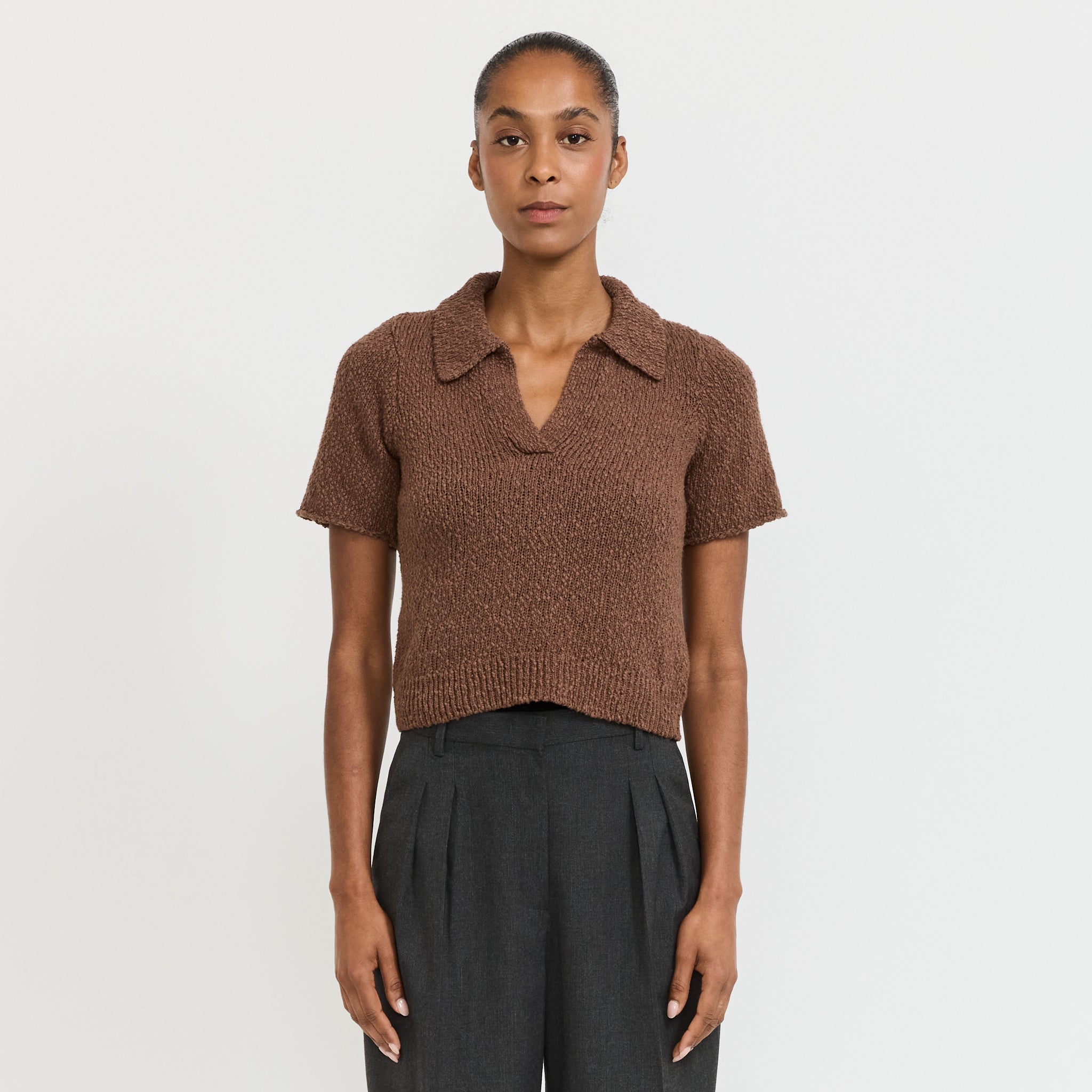 Cecil Knit Polo Espresso