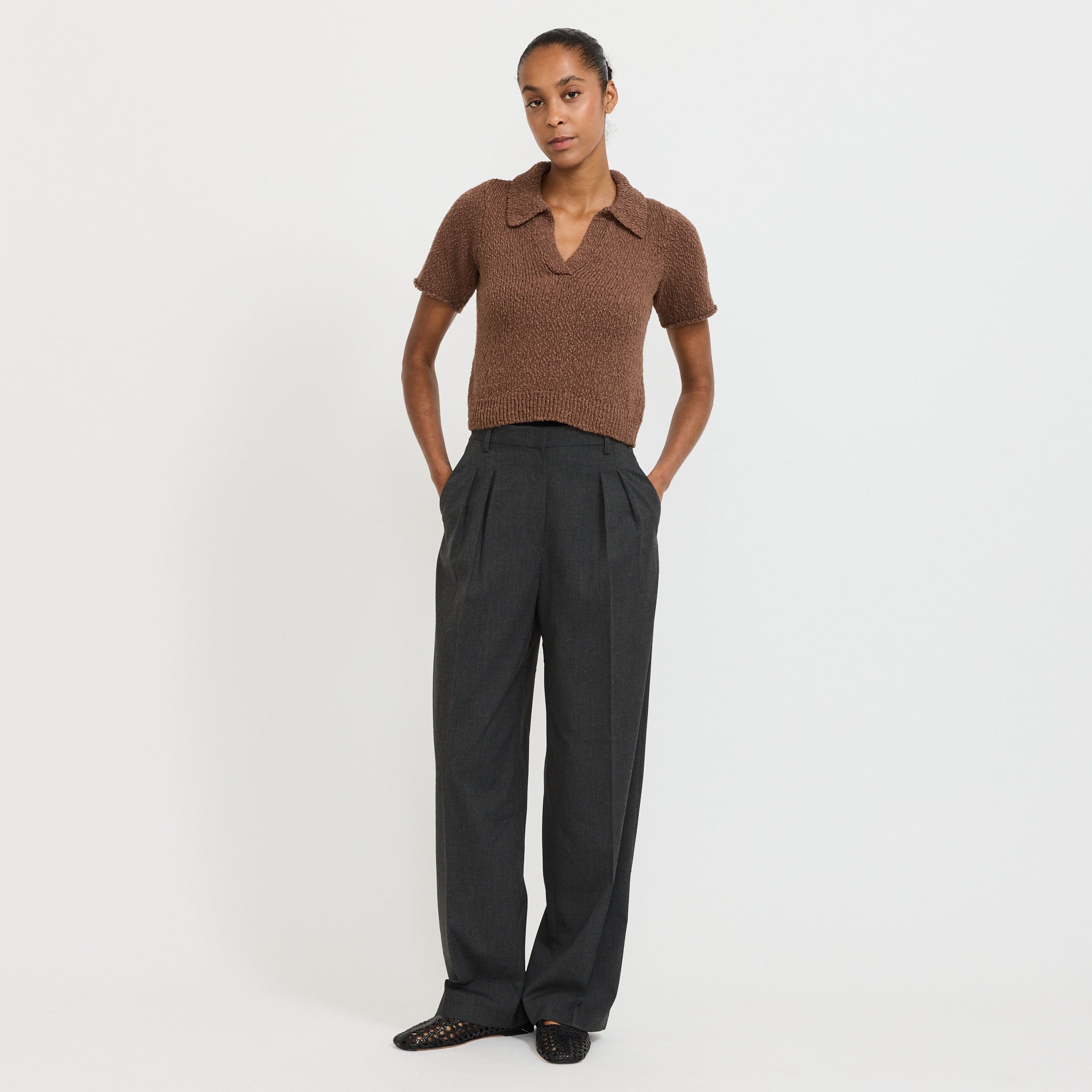 Cecil Knit Polo Espresso