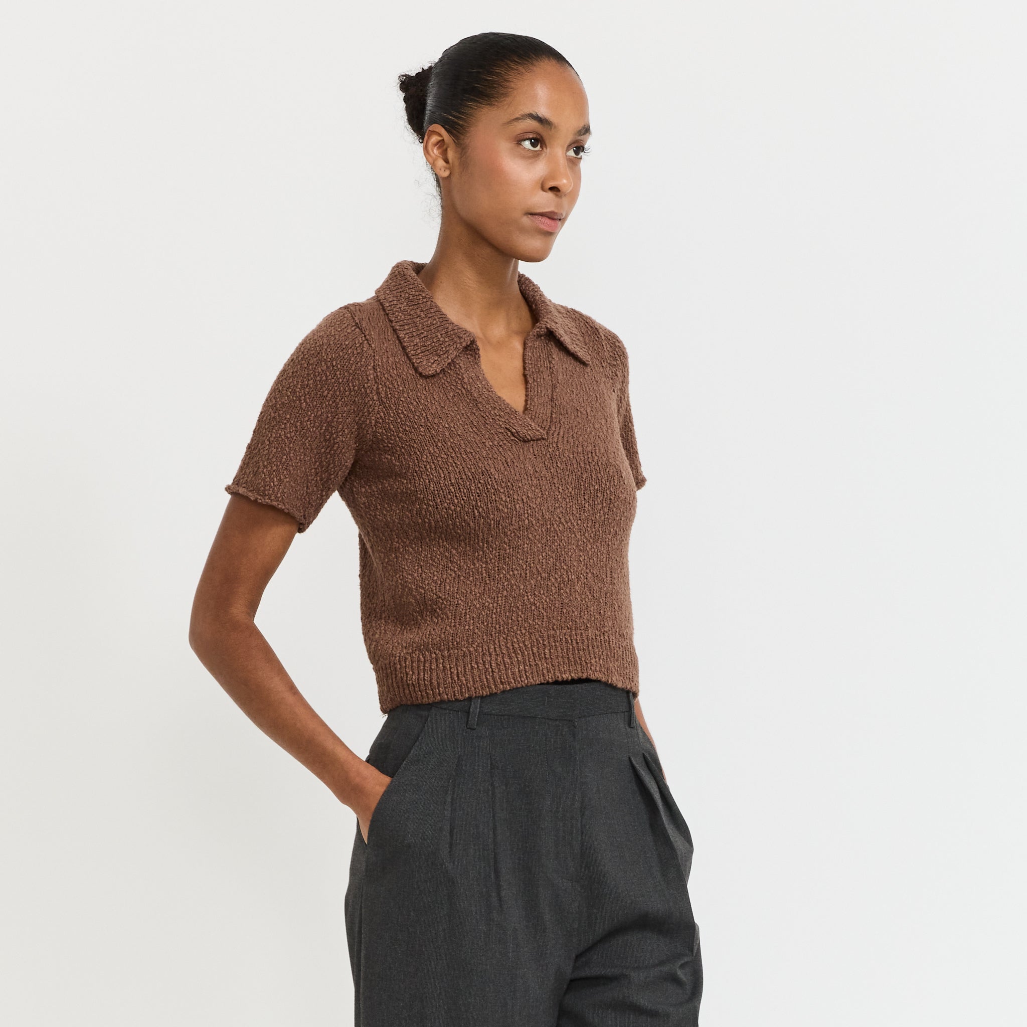 Cecil Knit Polo Espresso