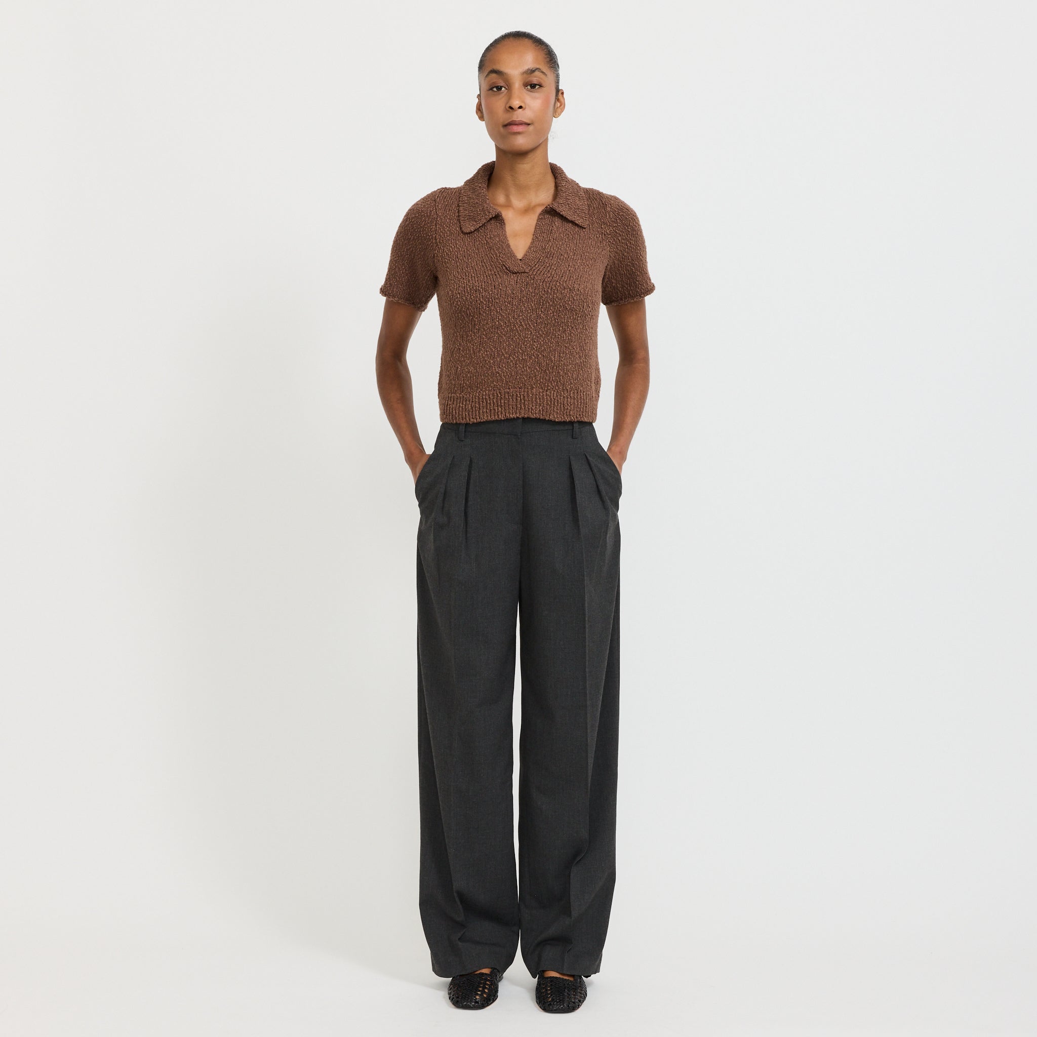 Cecil Knit Polo Espresso