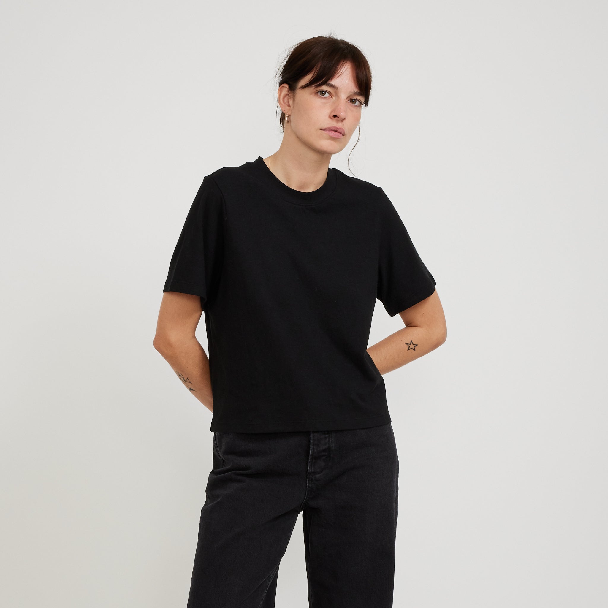 Juno Layer Tee Washed Black