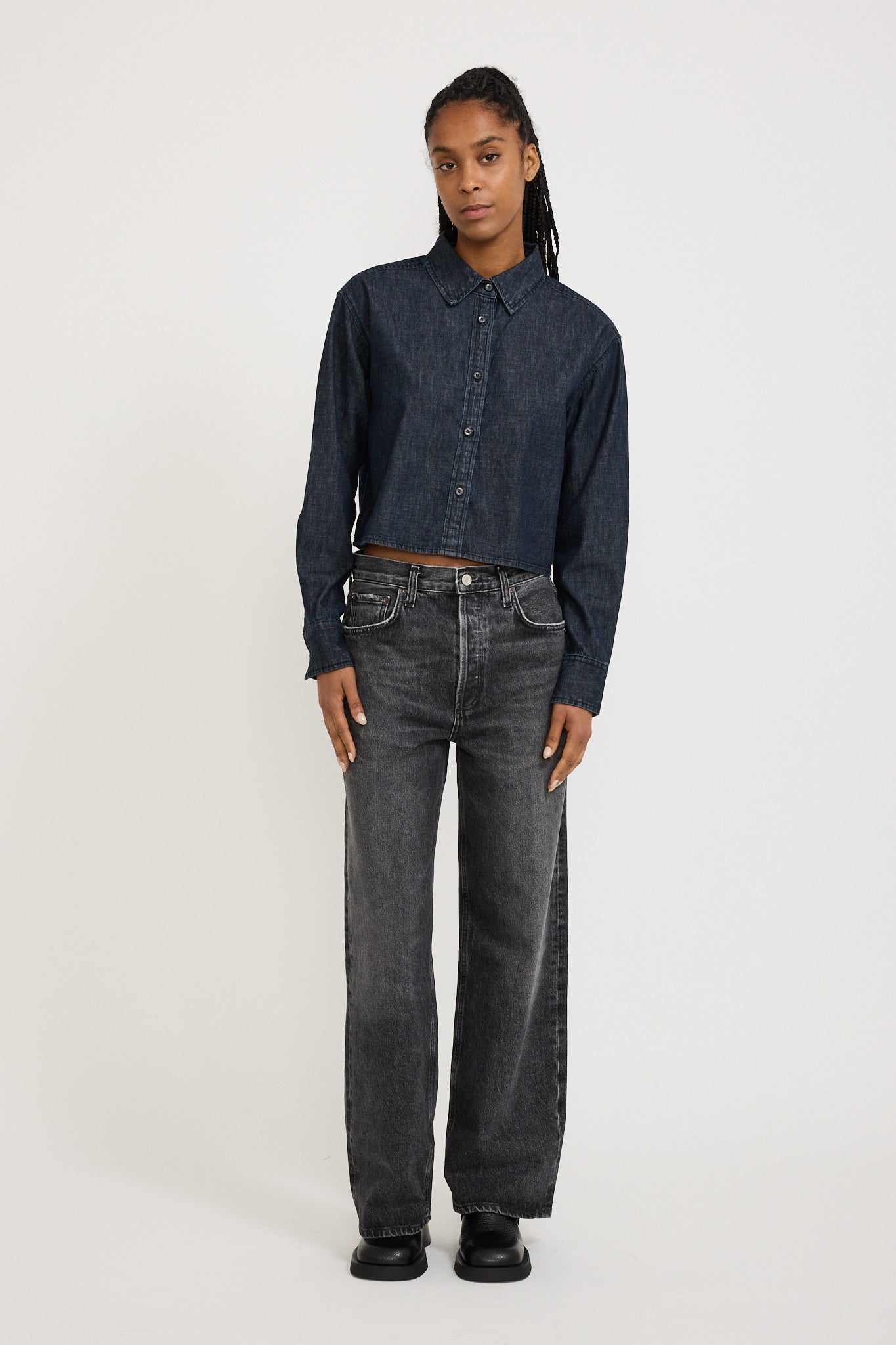 Carolyn Crop Shirt Rinse