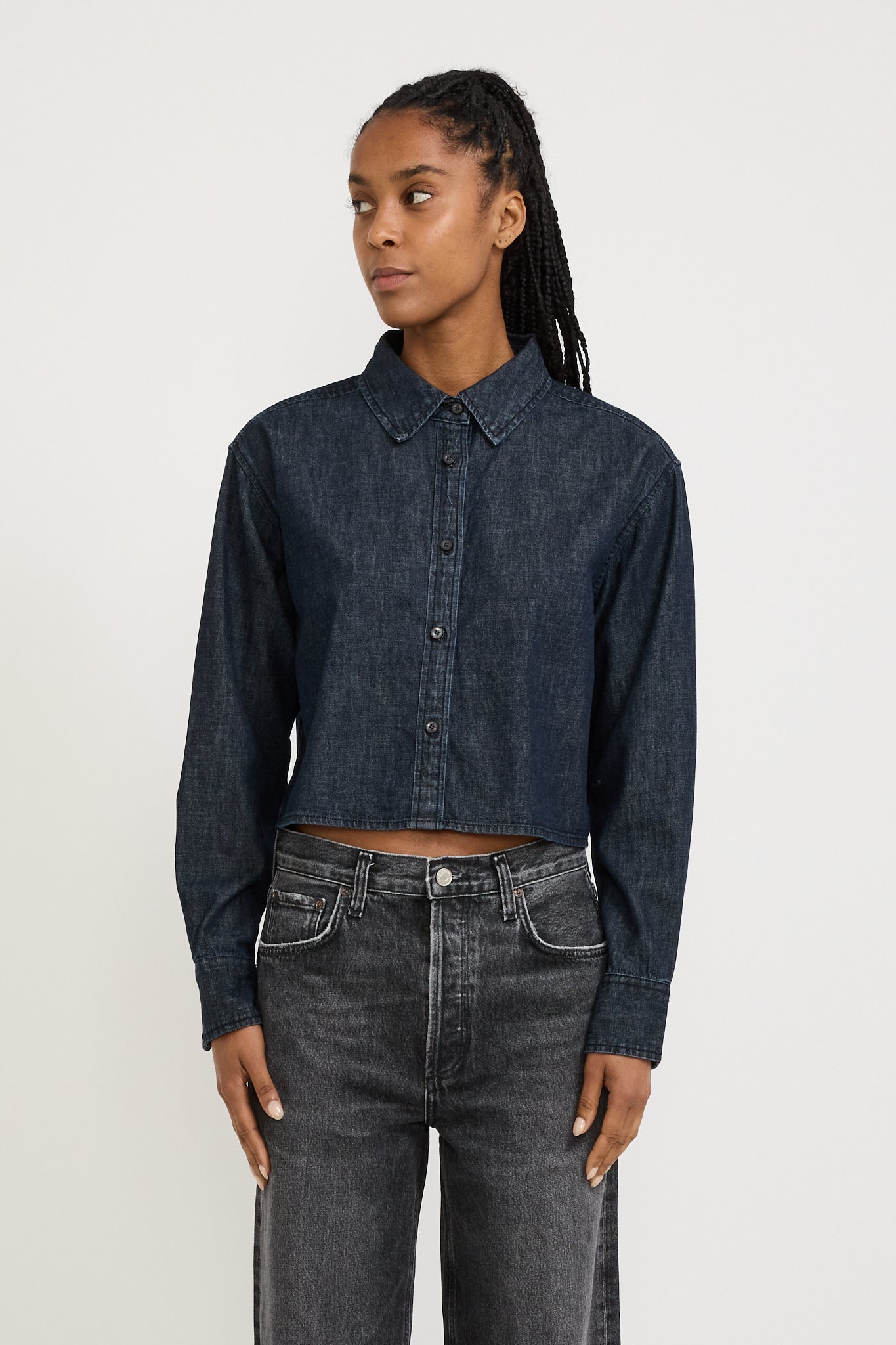 Carolyn Crop Shirt Rinse