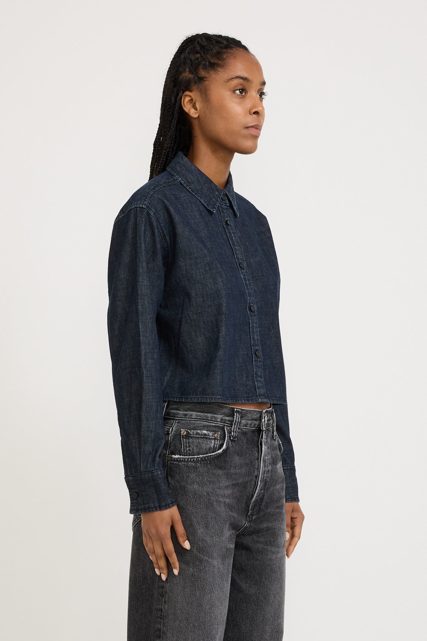 Carolyn Crop Shirt Rinse