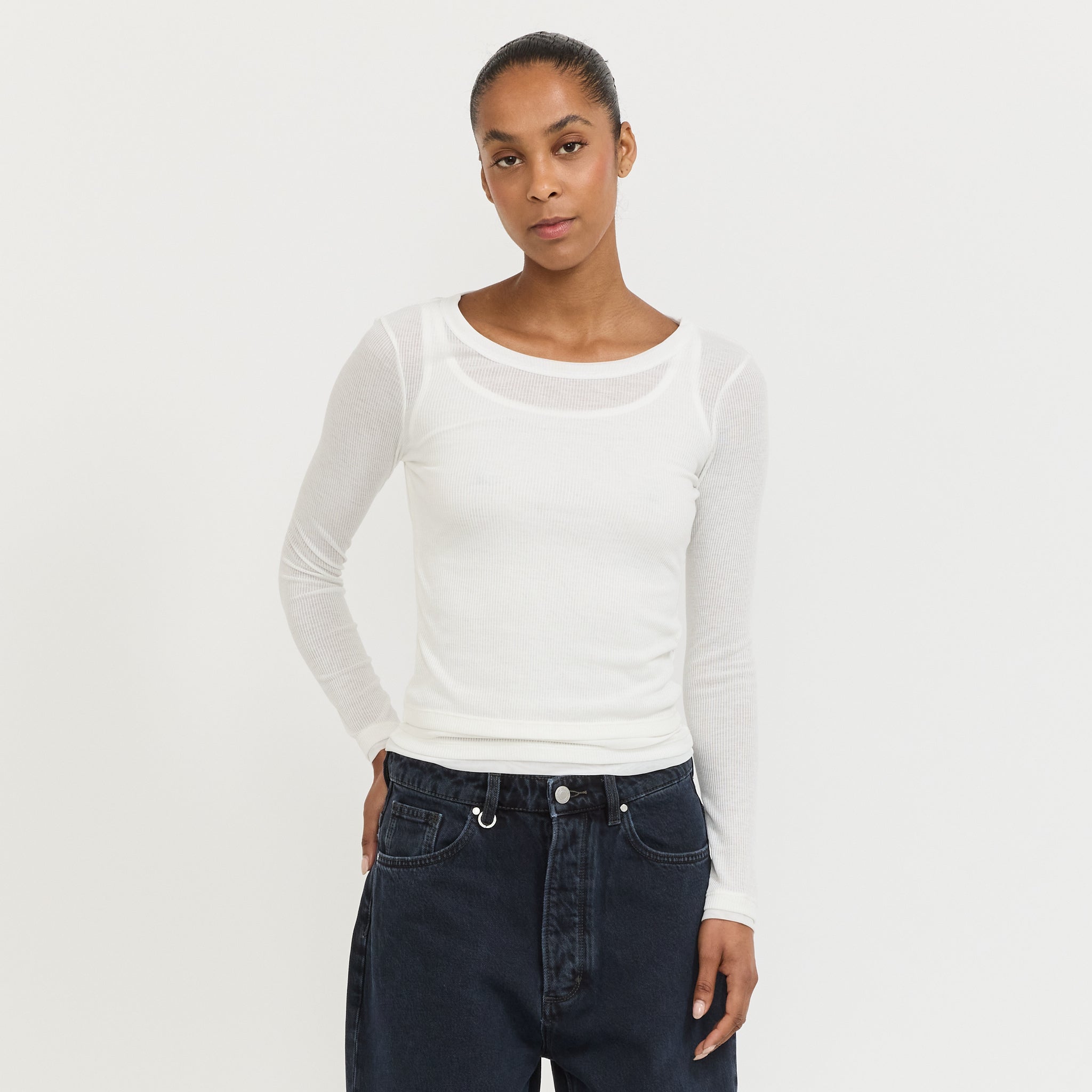 Echo Longsleeve White