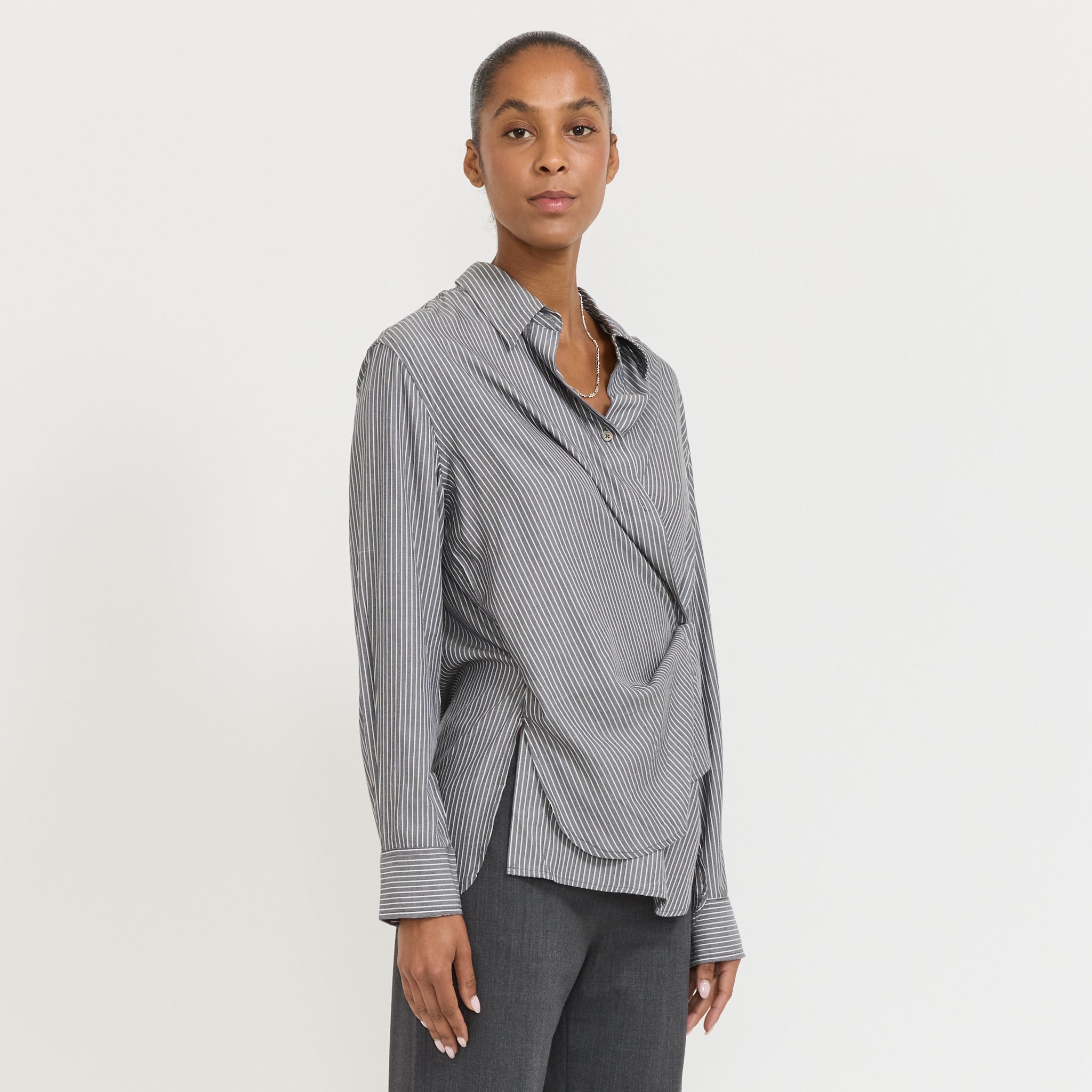 Mirage Drape Shirt Stripe