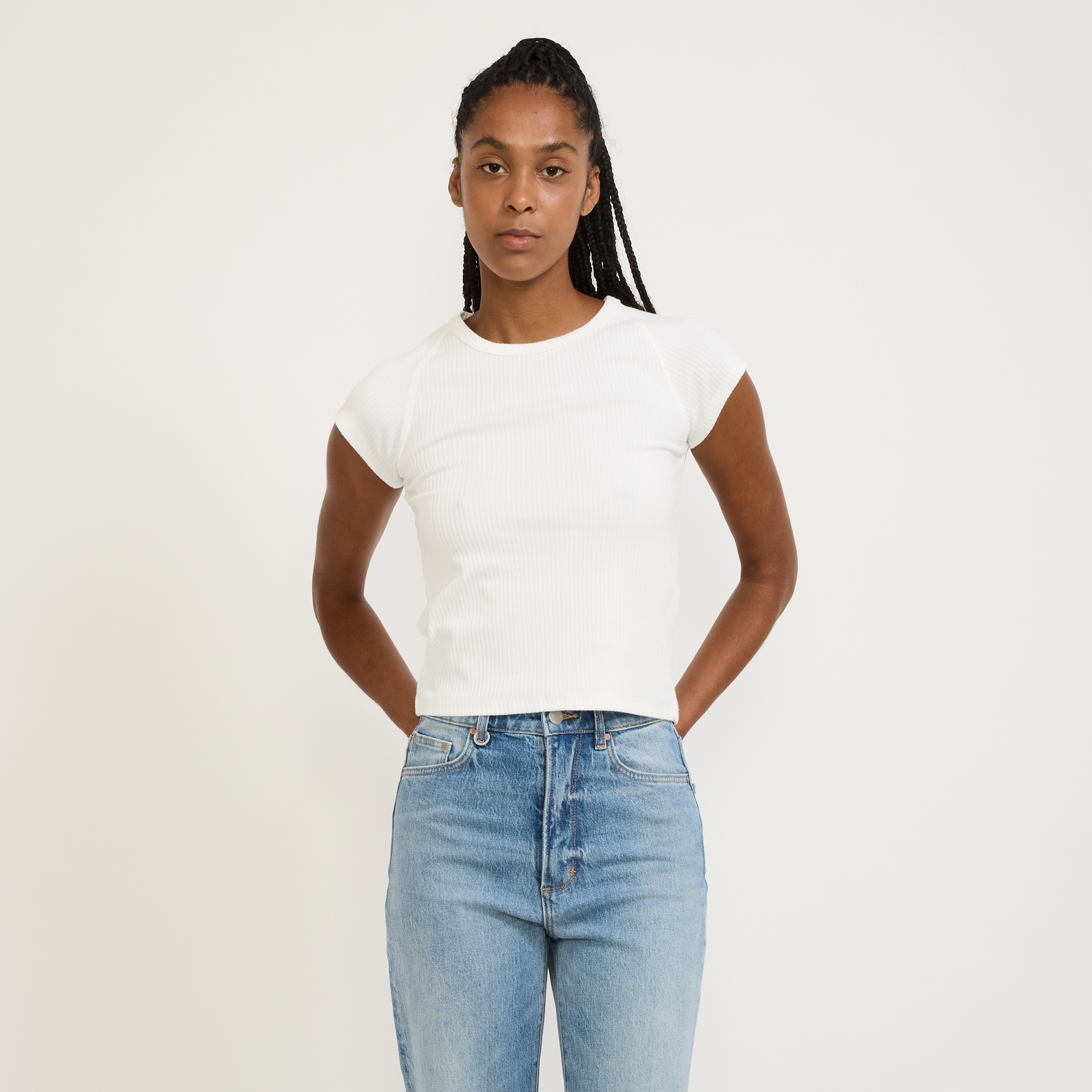 Fonda Raglan Tee White