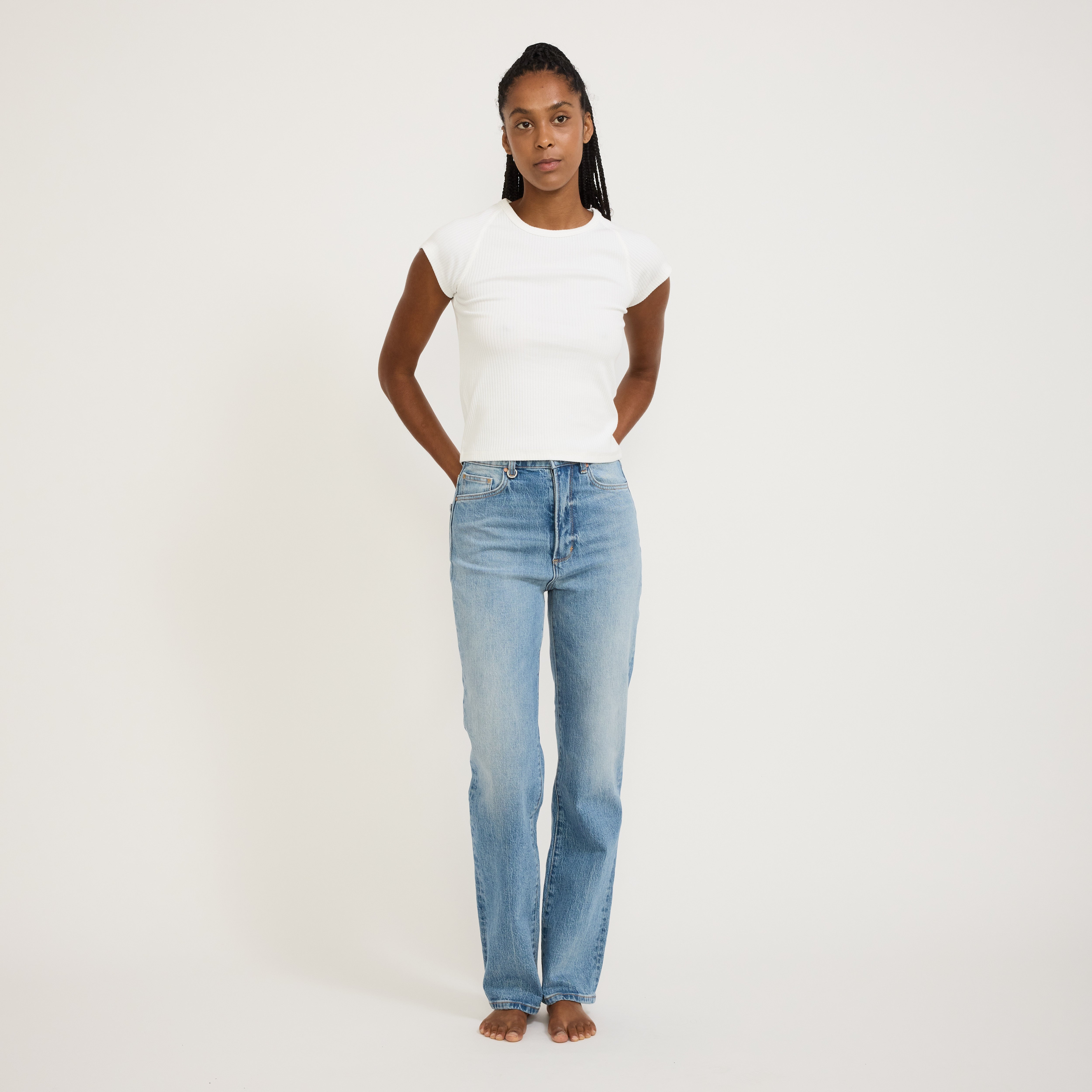 Fonda Raglan Tee White
