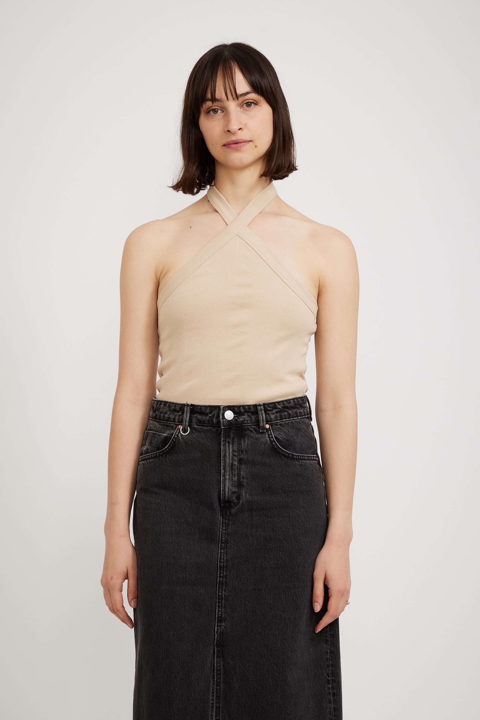 Neuw | Frenchie Halter Top Bleached Sand | Maplestore