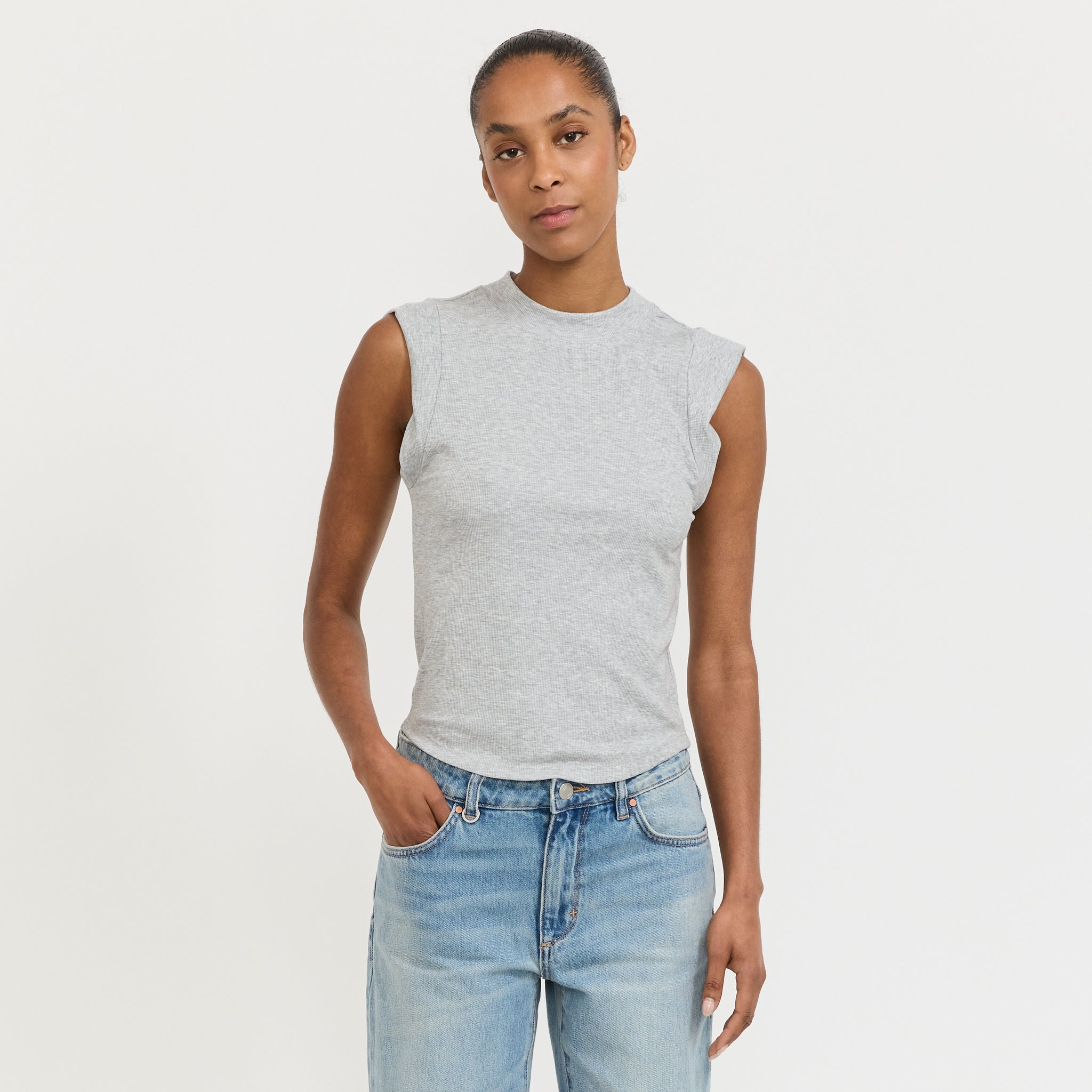 Gala Top Grey Marle