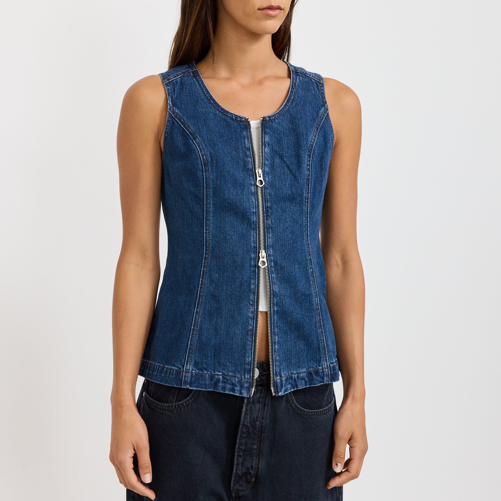 Neuw | Milla Zip Tunic Dark Indigo | Maplestore
