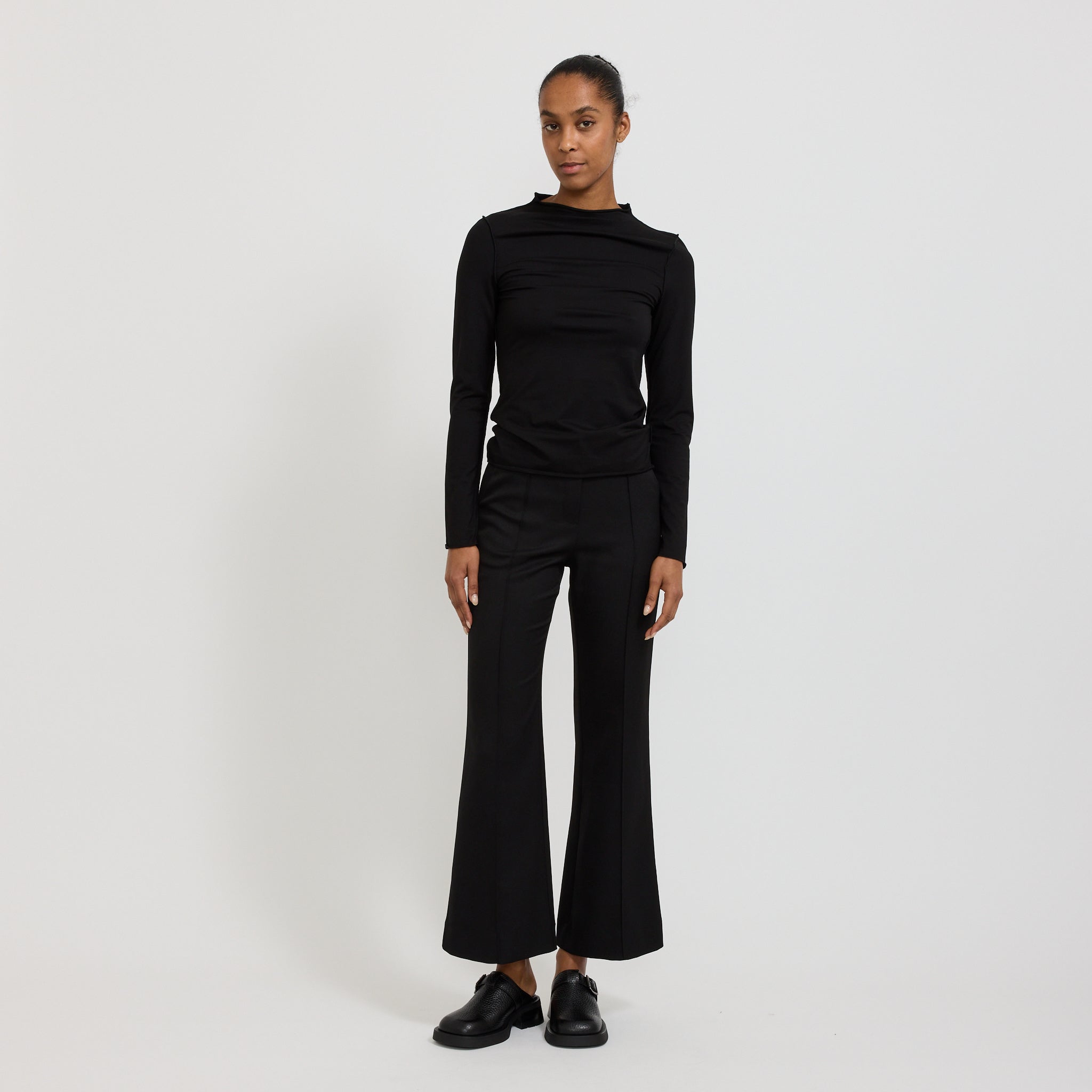 Neuw | Modal Long Sleeve Mockneck Black | Maplestore