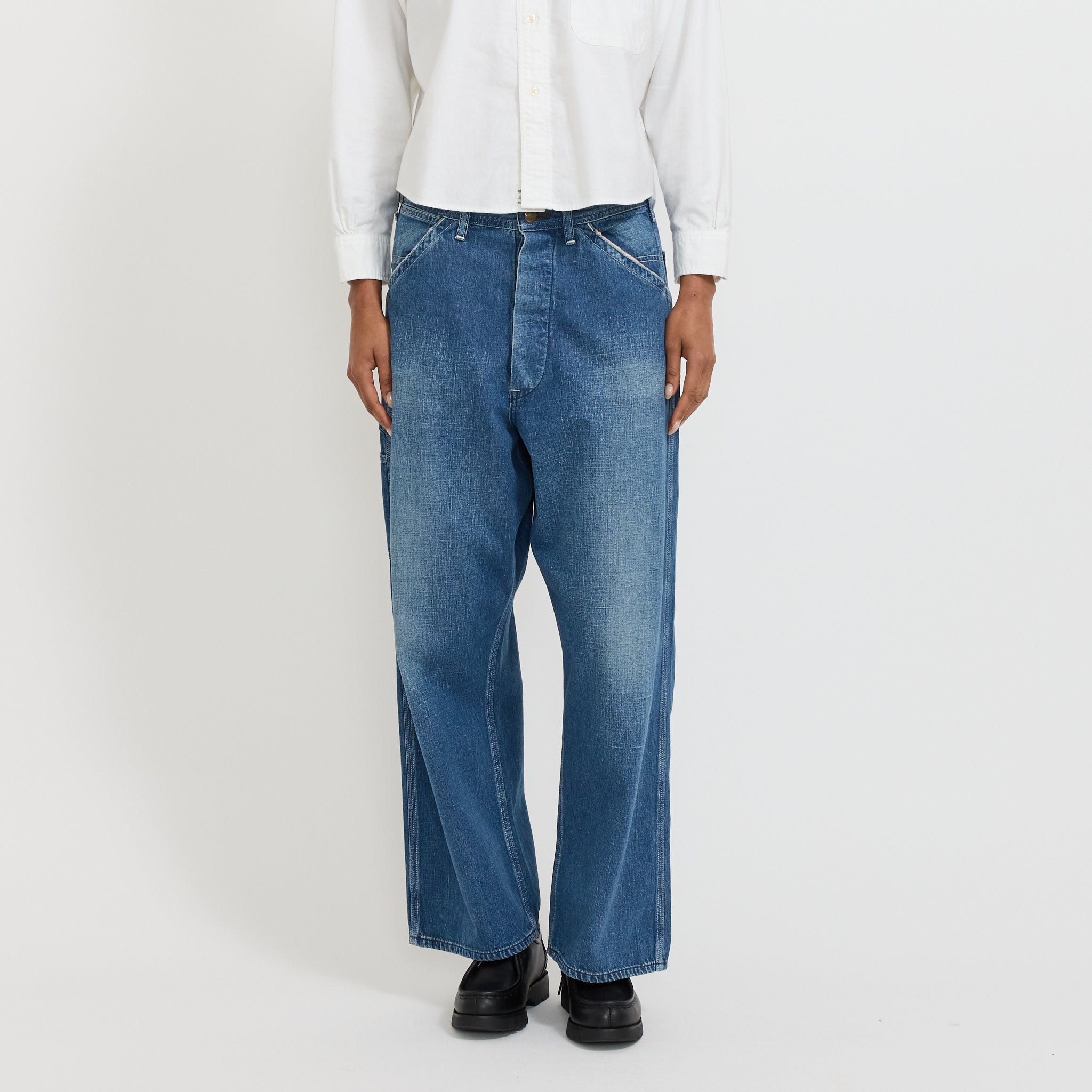 Wide Fit 30's Painter Pants Denim Used Womens