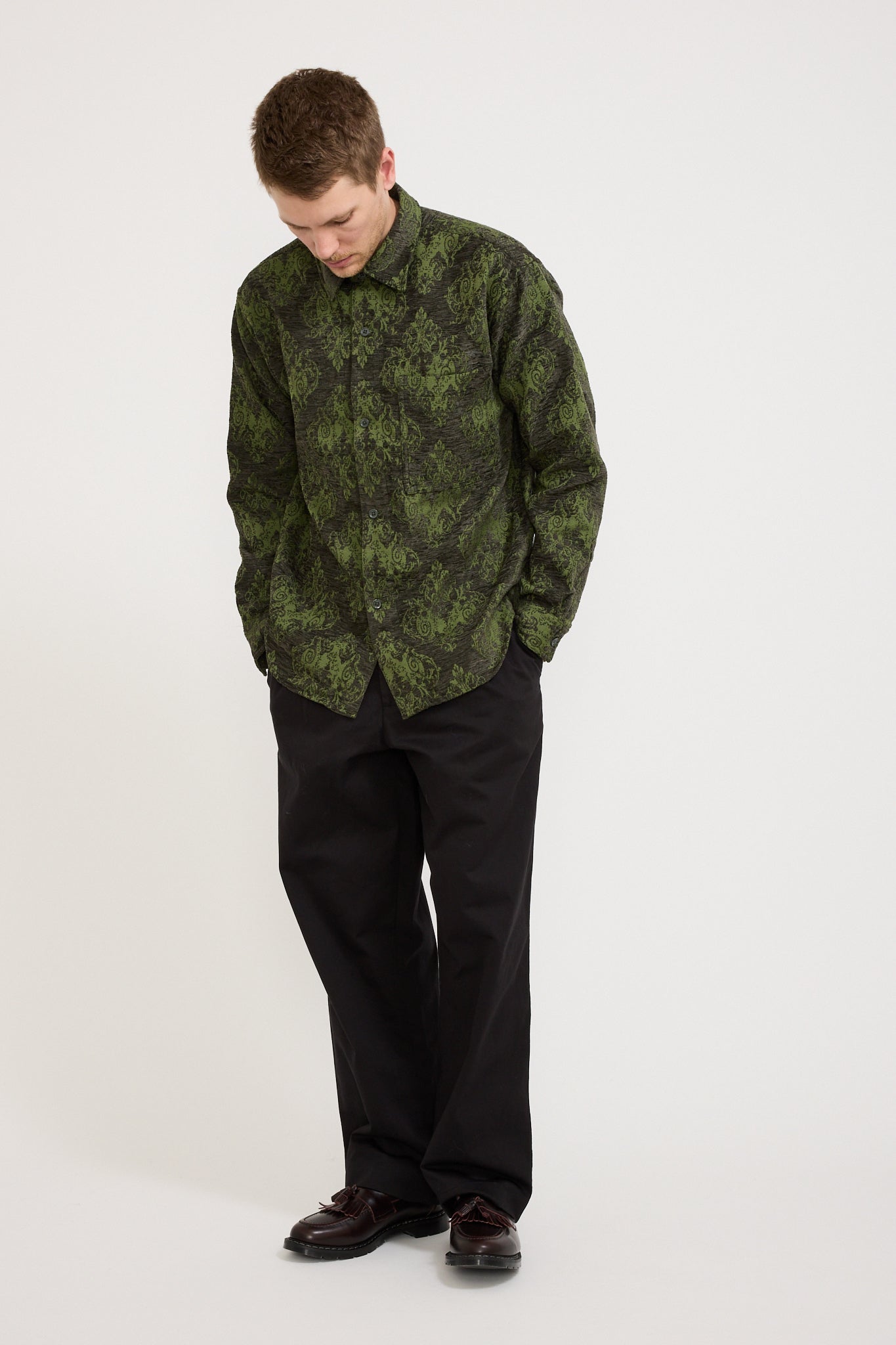 Adwin Jacquard Overshirt 5579 Dark Army