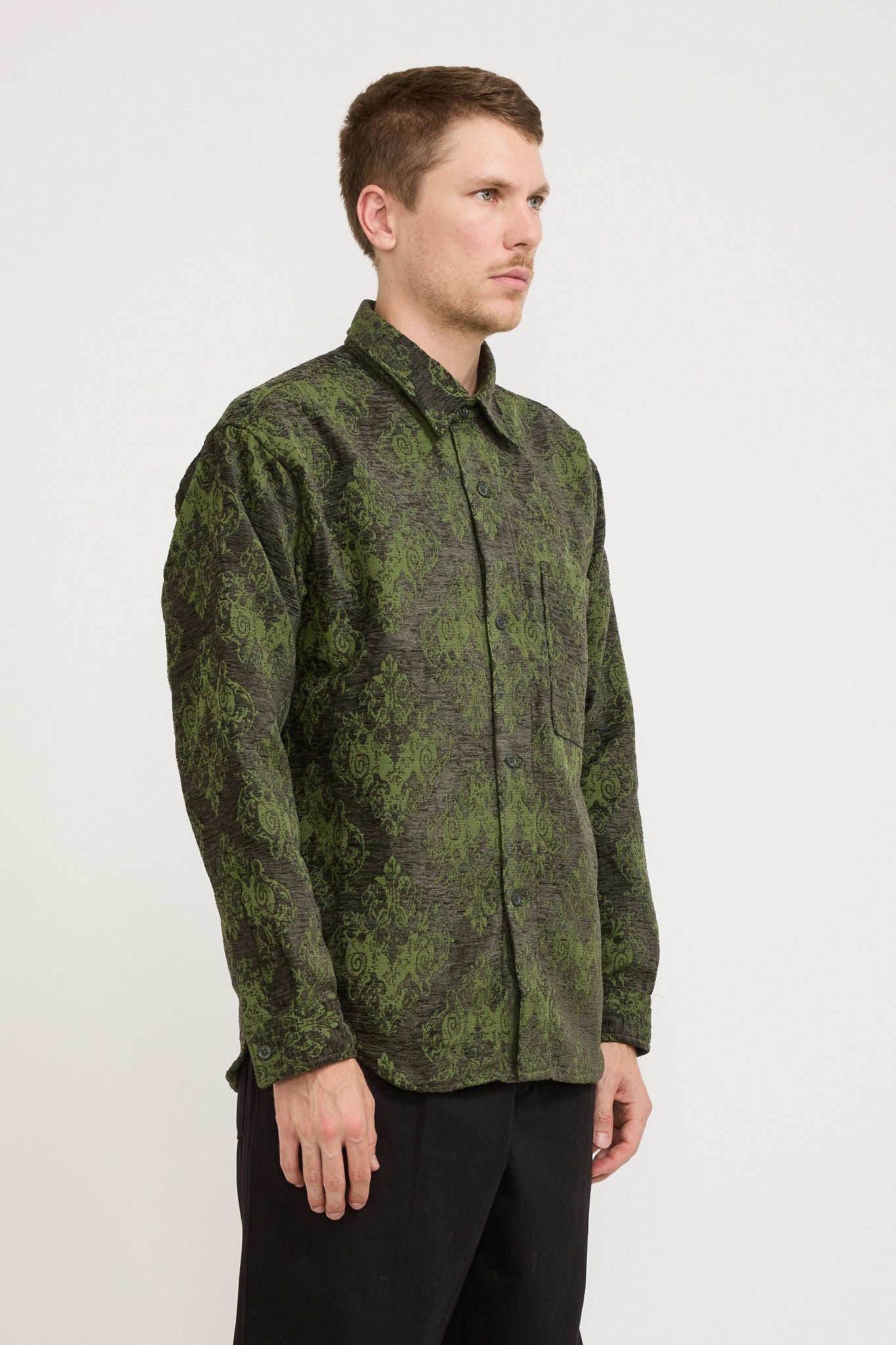 Adwin Jacquard Overshirt 5579 Dark Army