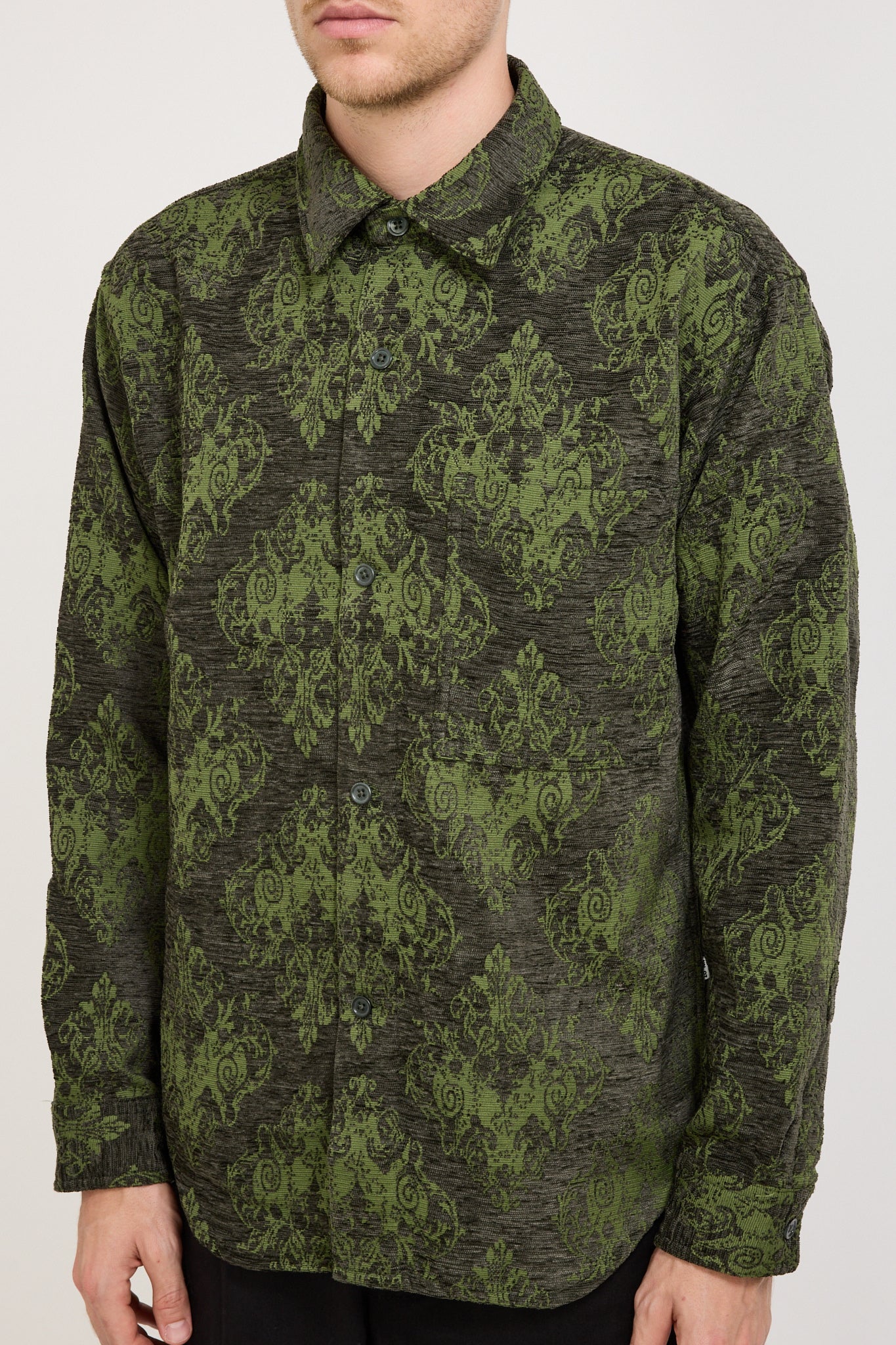 Adwin Jacquard Overshirt 5579 Dark Army