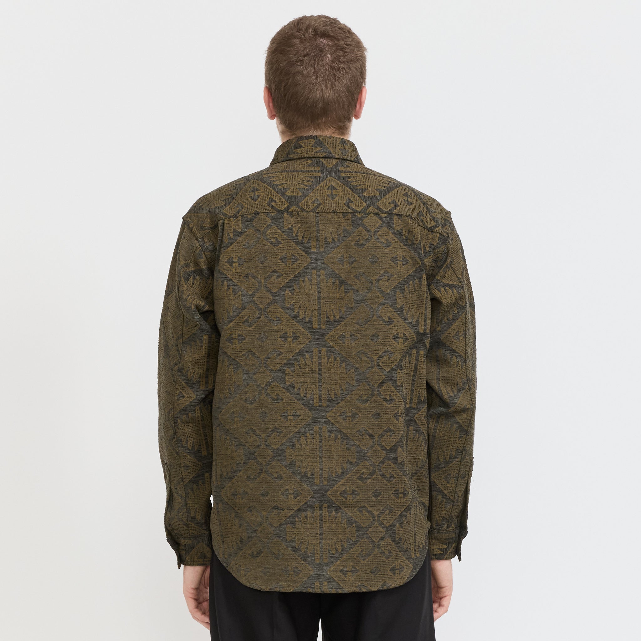 NN07 | Adwin Jacquard Overshirt Green Multi | Maplestore