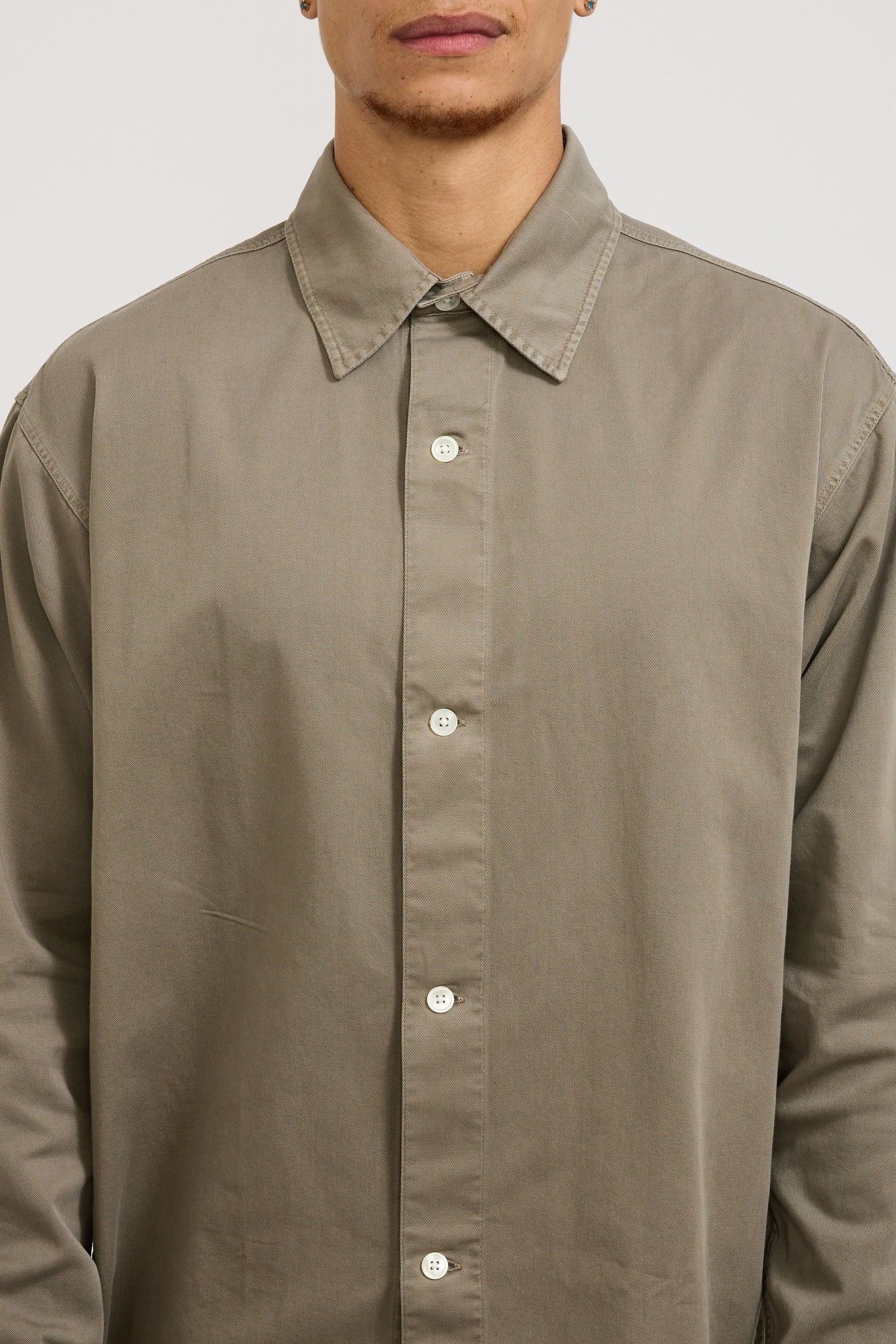 NN07 | Adwin No Pocket Overshirt 5179 Khaki Stone | Maplestore