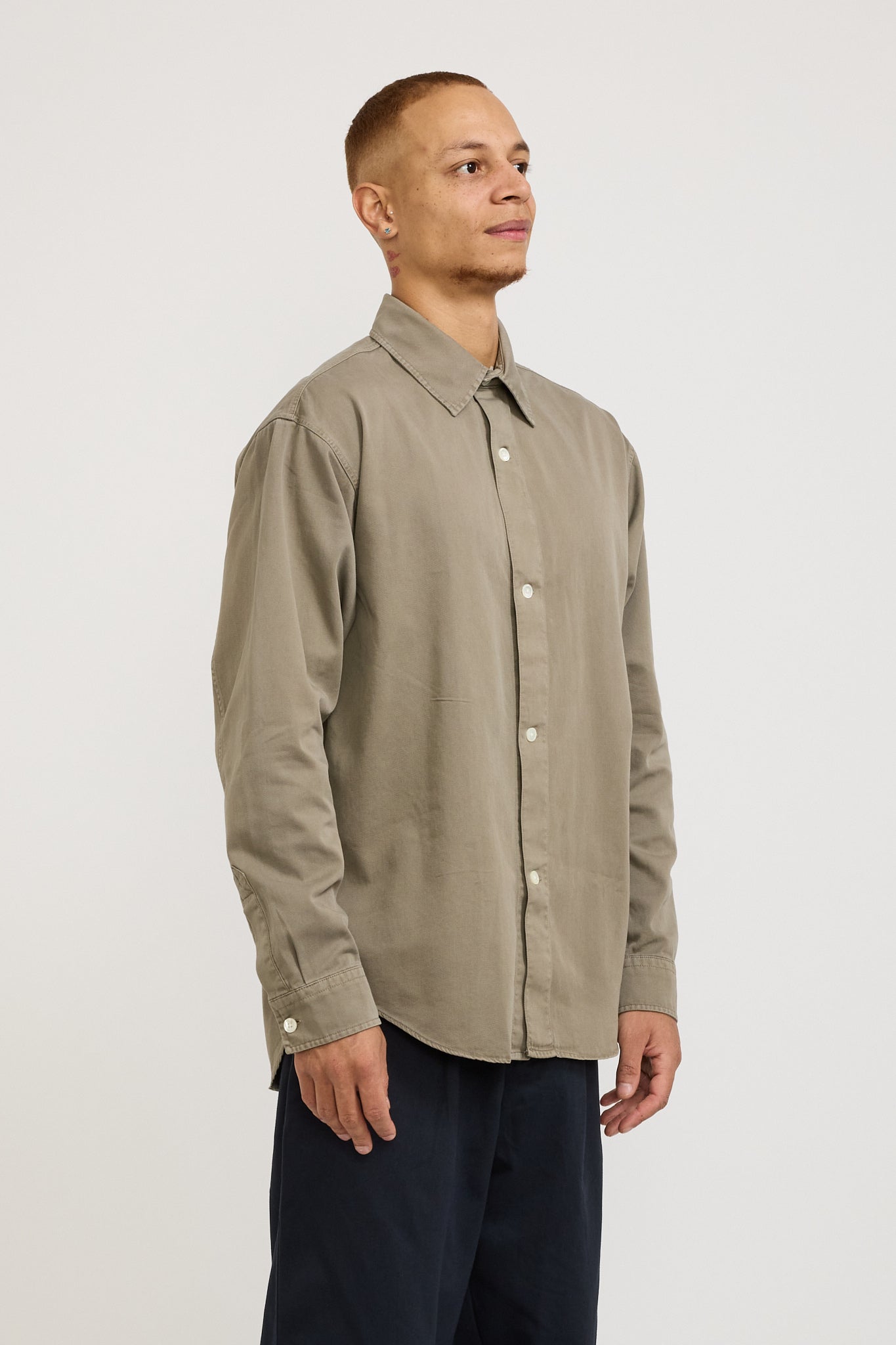 NN07 | Adwin No Pocket Overshirt 5179 Khaki Stone | Maplestore