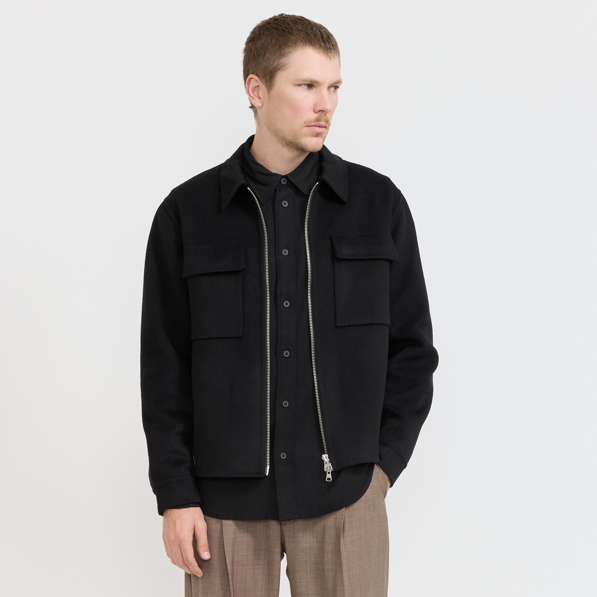 Alban Brushed Jacket Black for Men | Maplestore