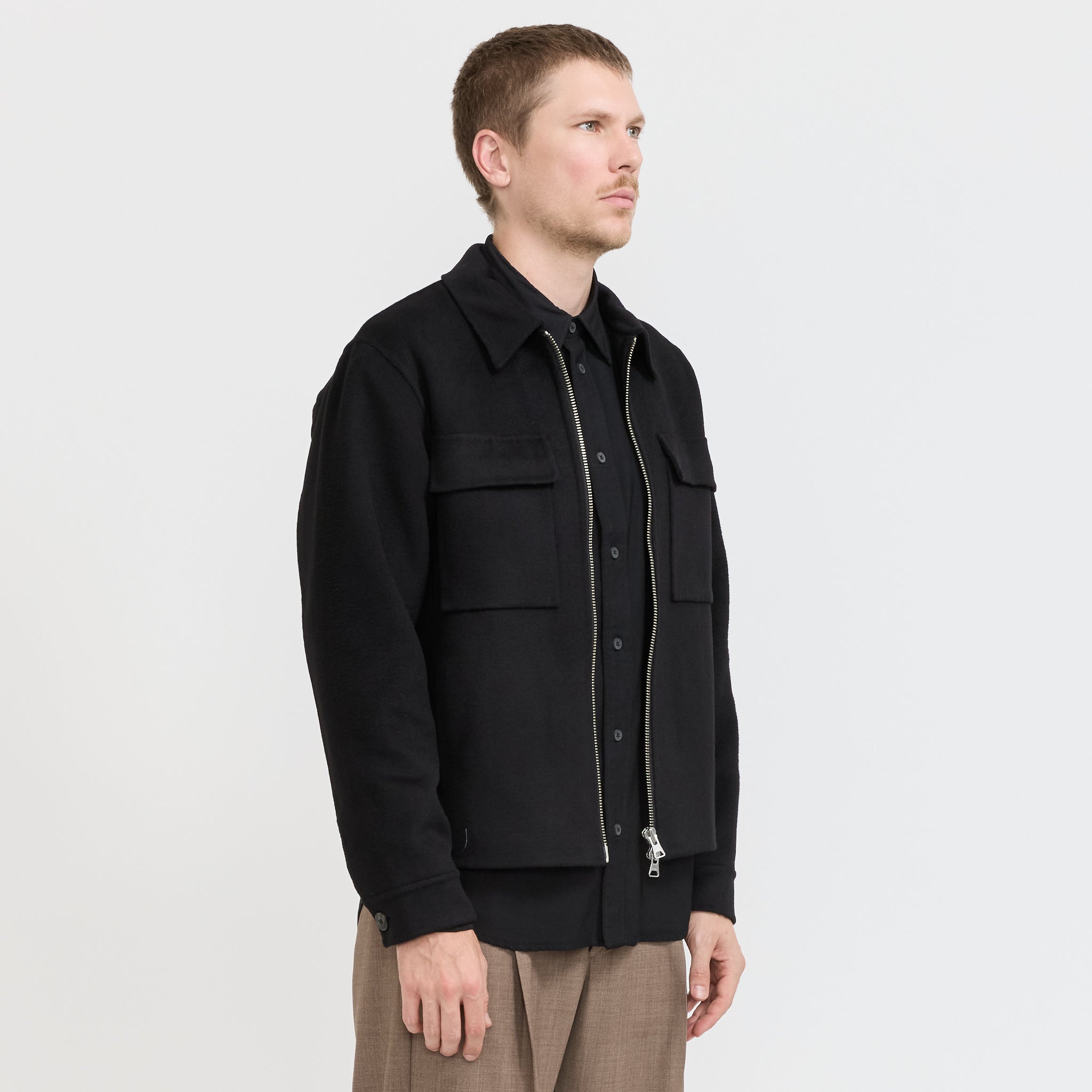 NN07 | Alban Brushed Jacket Black | Maplestore