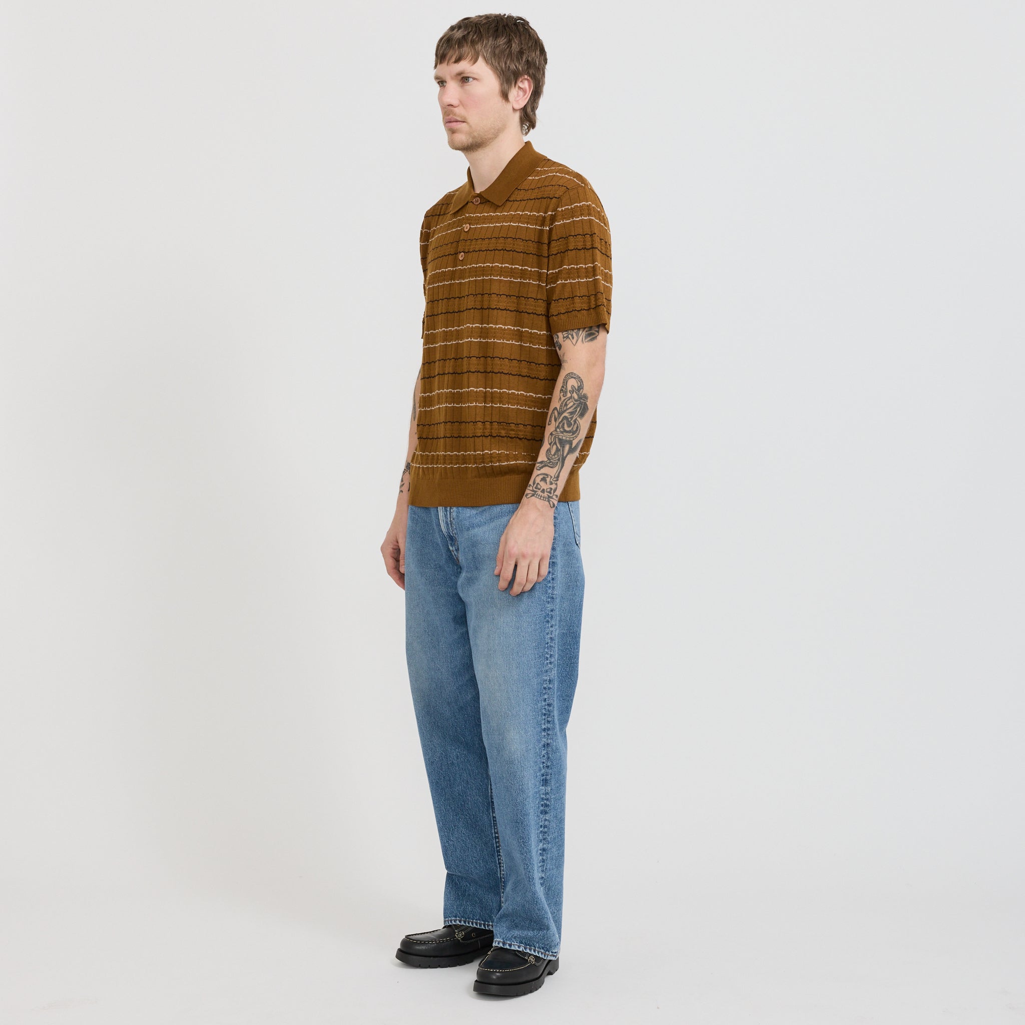 Alfie SS Polo 6584 Cinnamon